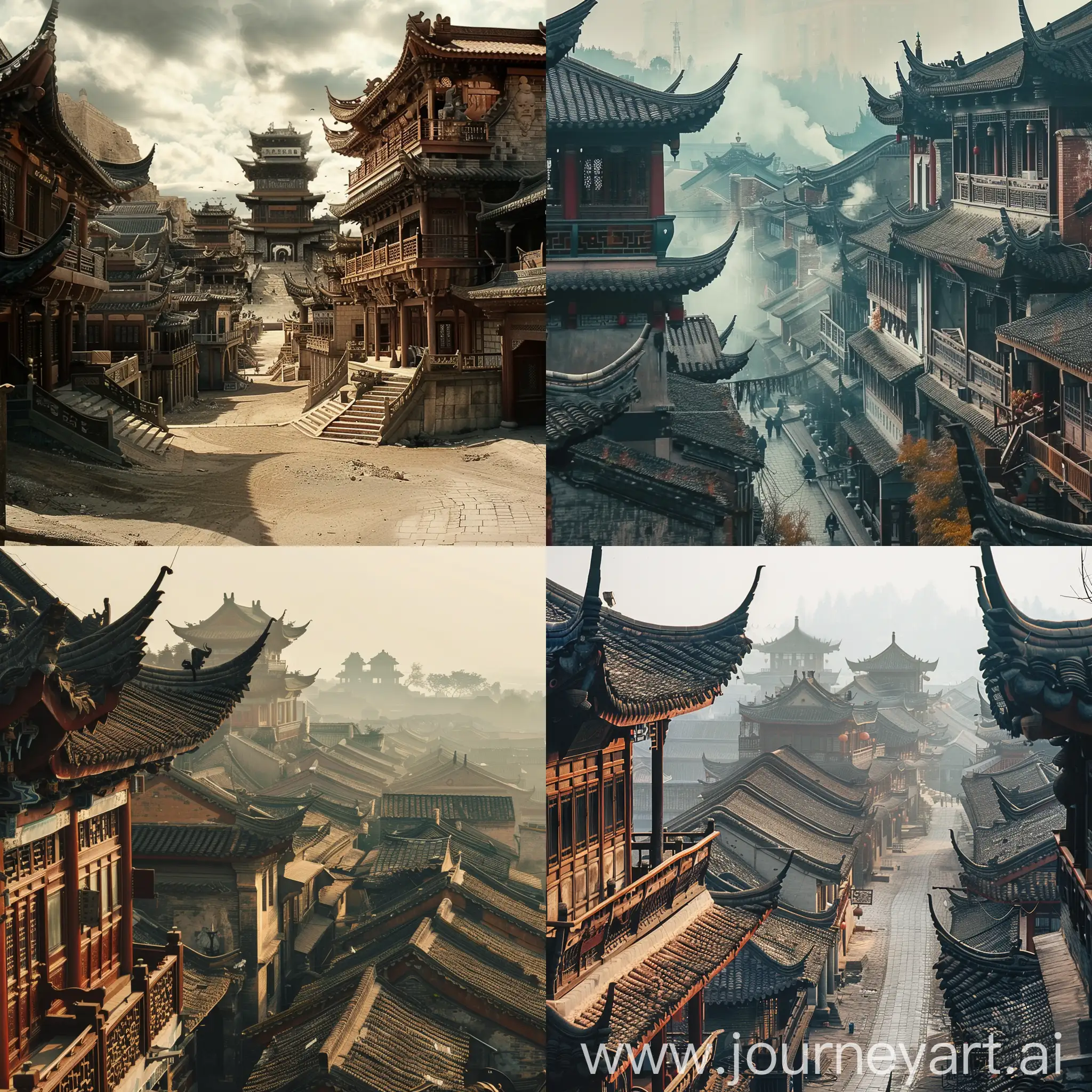 Ancient-Chinese-City-Majestic-Buildings-and-Stilted-Cornices-in-11-Aspect-Ratio