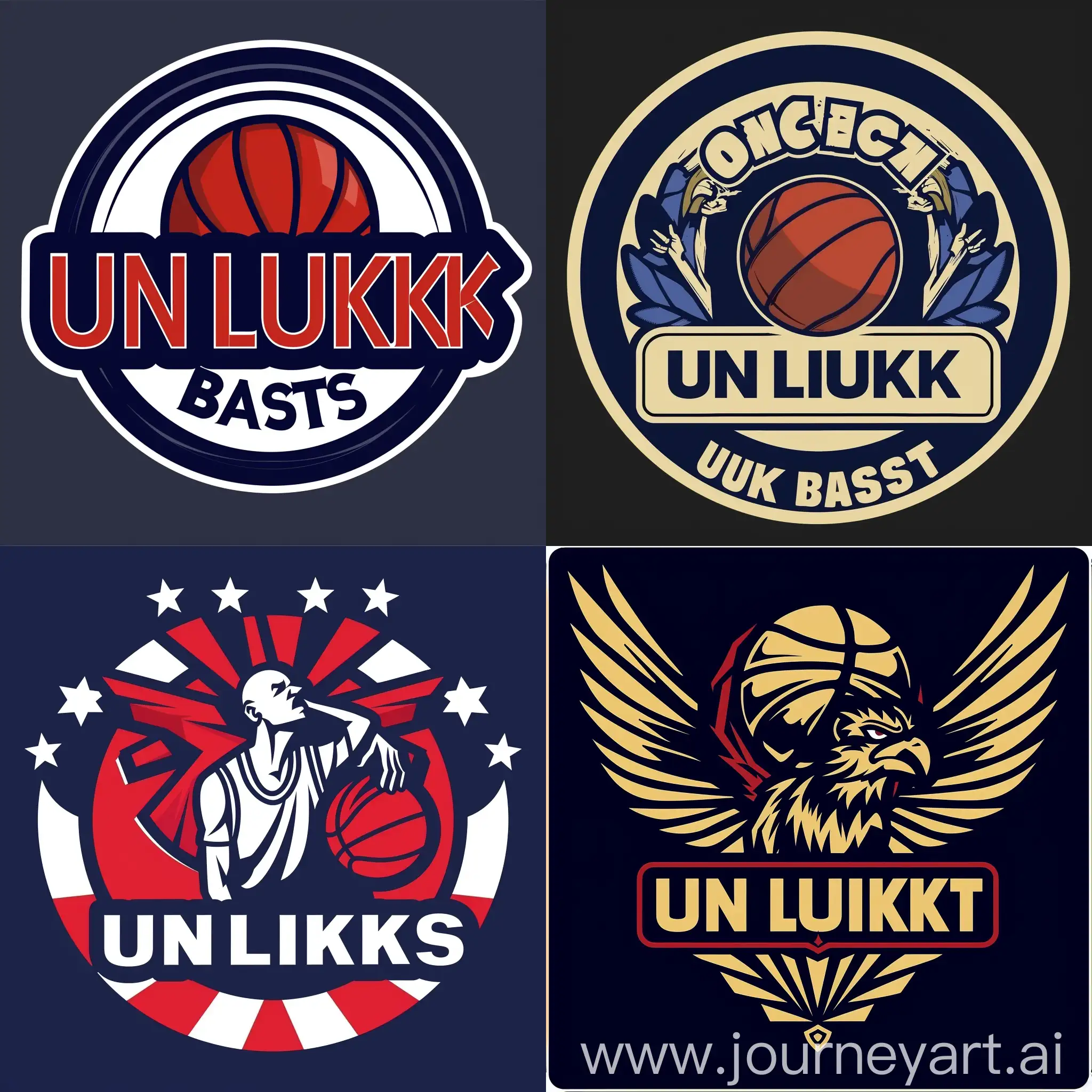Логотип баскетбольной команды UnLuck🏀Basket в стиле NBA