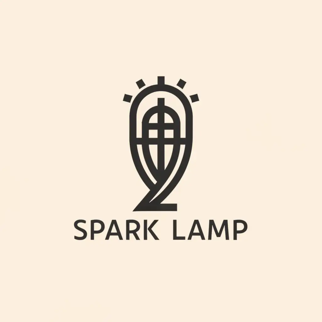 a logo design,with the text "spark lamp", main symbol:streetlamp,Minimalistic,be used in Education industry,clear background