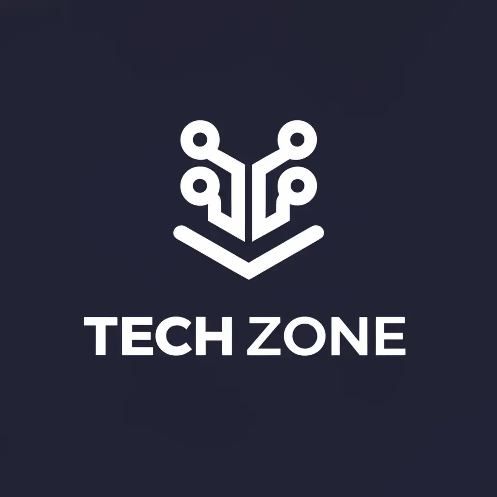 a logo design,with the text "tech zone", main symbol:coding chip,Moderate,be used in Technology industry,clear background