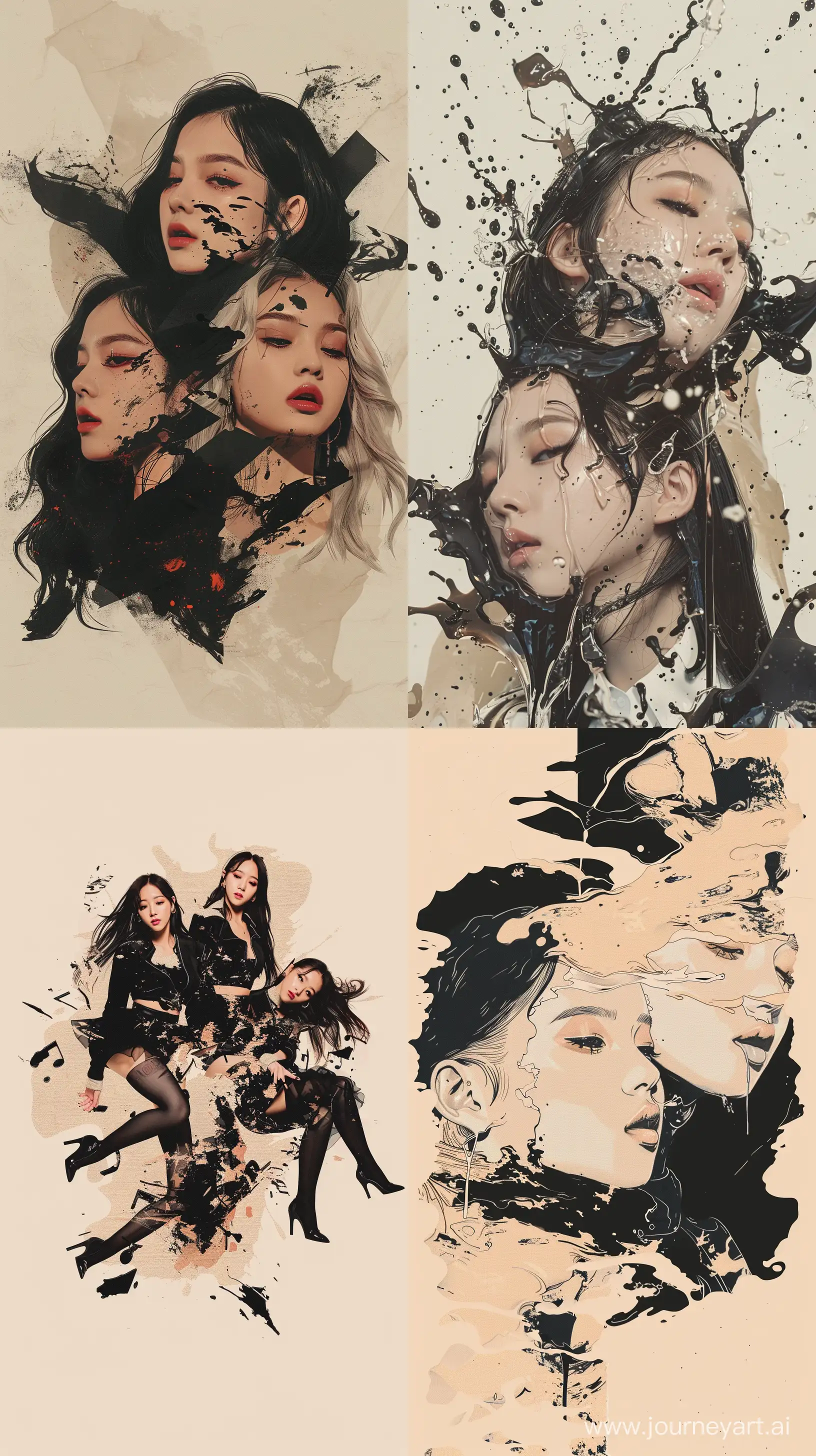 Distorted-and-Grotesque-Album-Cover-Inspired-by-Jennie-Blackpinks-Style