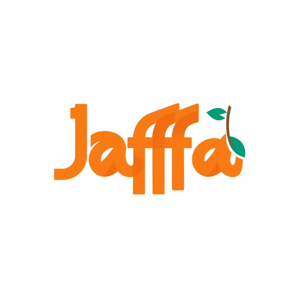 LOGO-Design-For-Jaffa-Vibrant-Orange-Text-Emblem-for-the-Restaurant-Industry