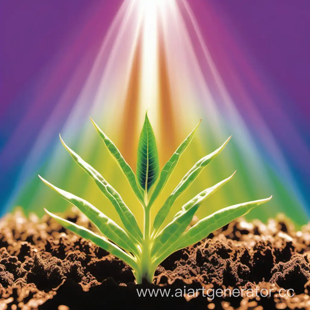 Vibrant-Sunlit-Plant-Illustration-of-Photosynthesis-Process-with-Spectrum-of-Light