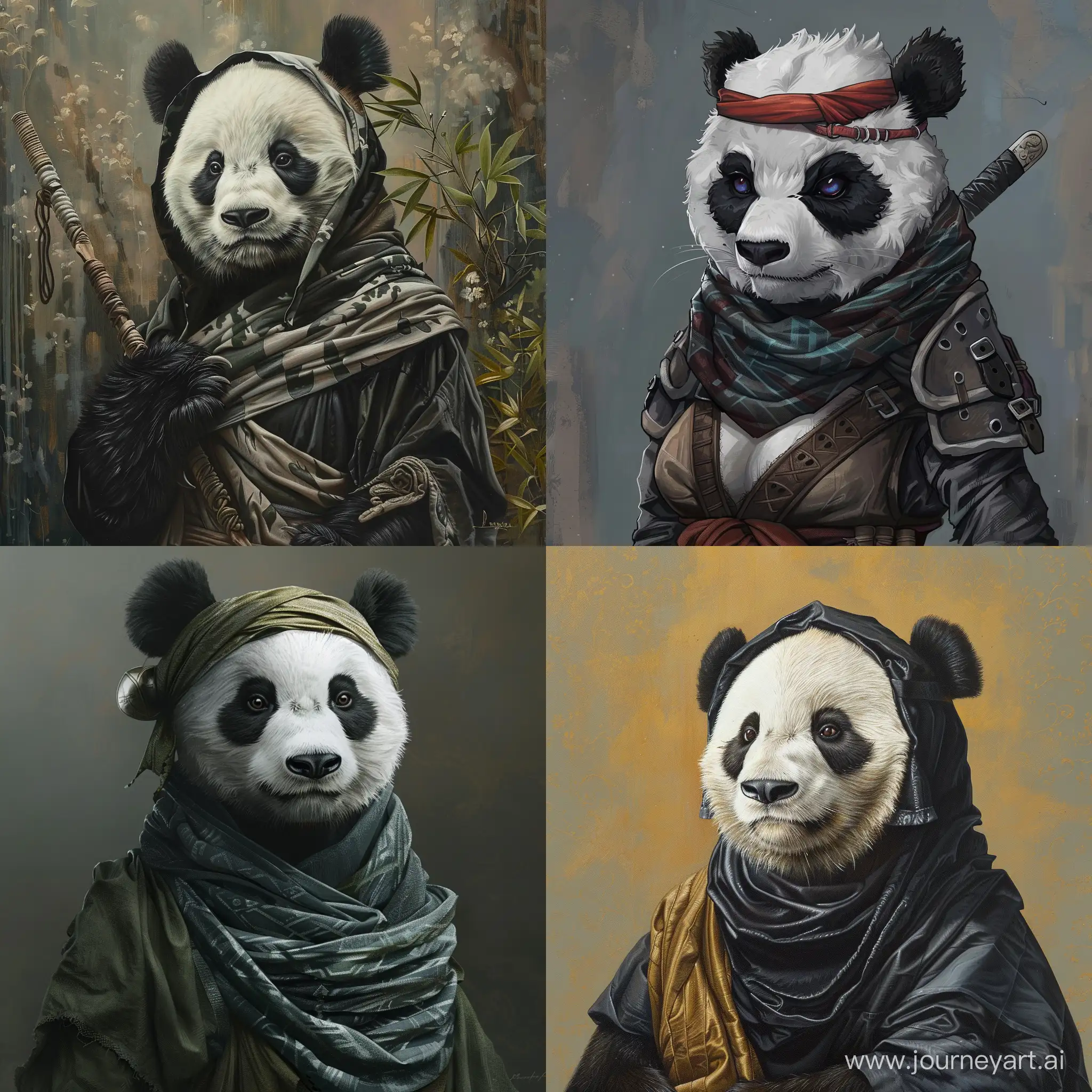 Serene-Panda-Monk-Female-Meditating