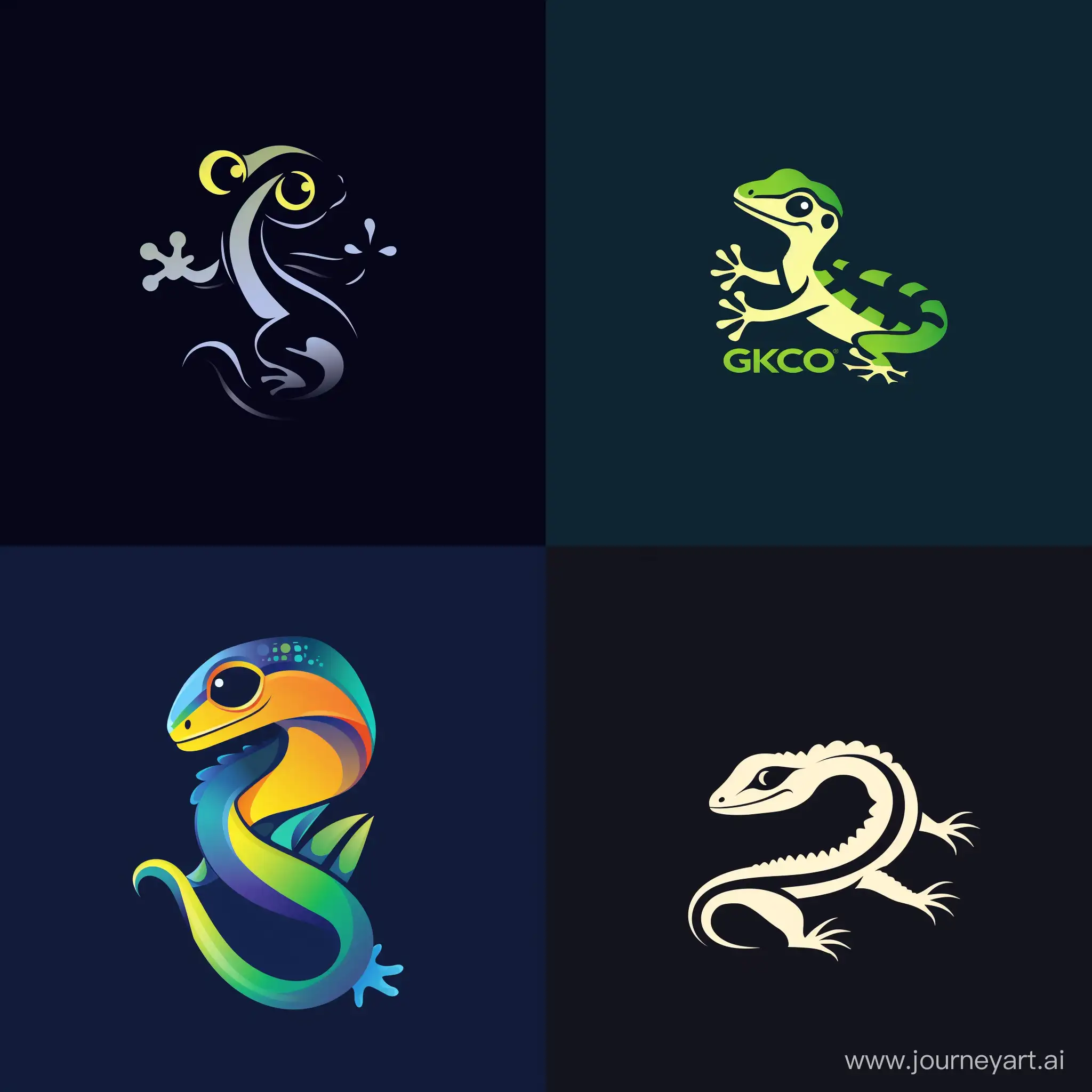 Gecko-Logo-Design-with-Vibrant-Colors-and-Geometric-Shapes