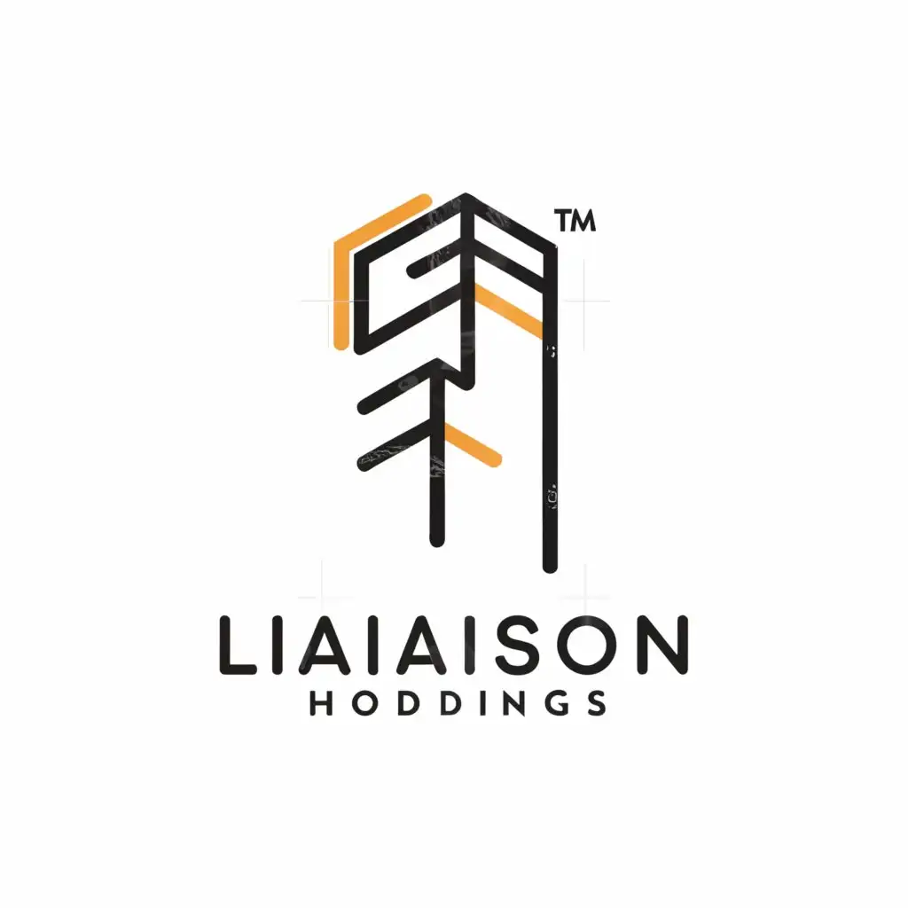 a logo design,with the text "Liaison Holdings", main symbol:sketched building,Moderate,be used in Real Estate industry,clear background