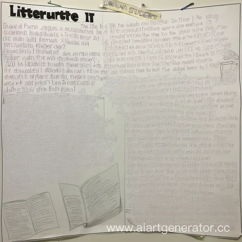 Нарисуй клакат на тему: учащиеся тянулись к литературе