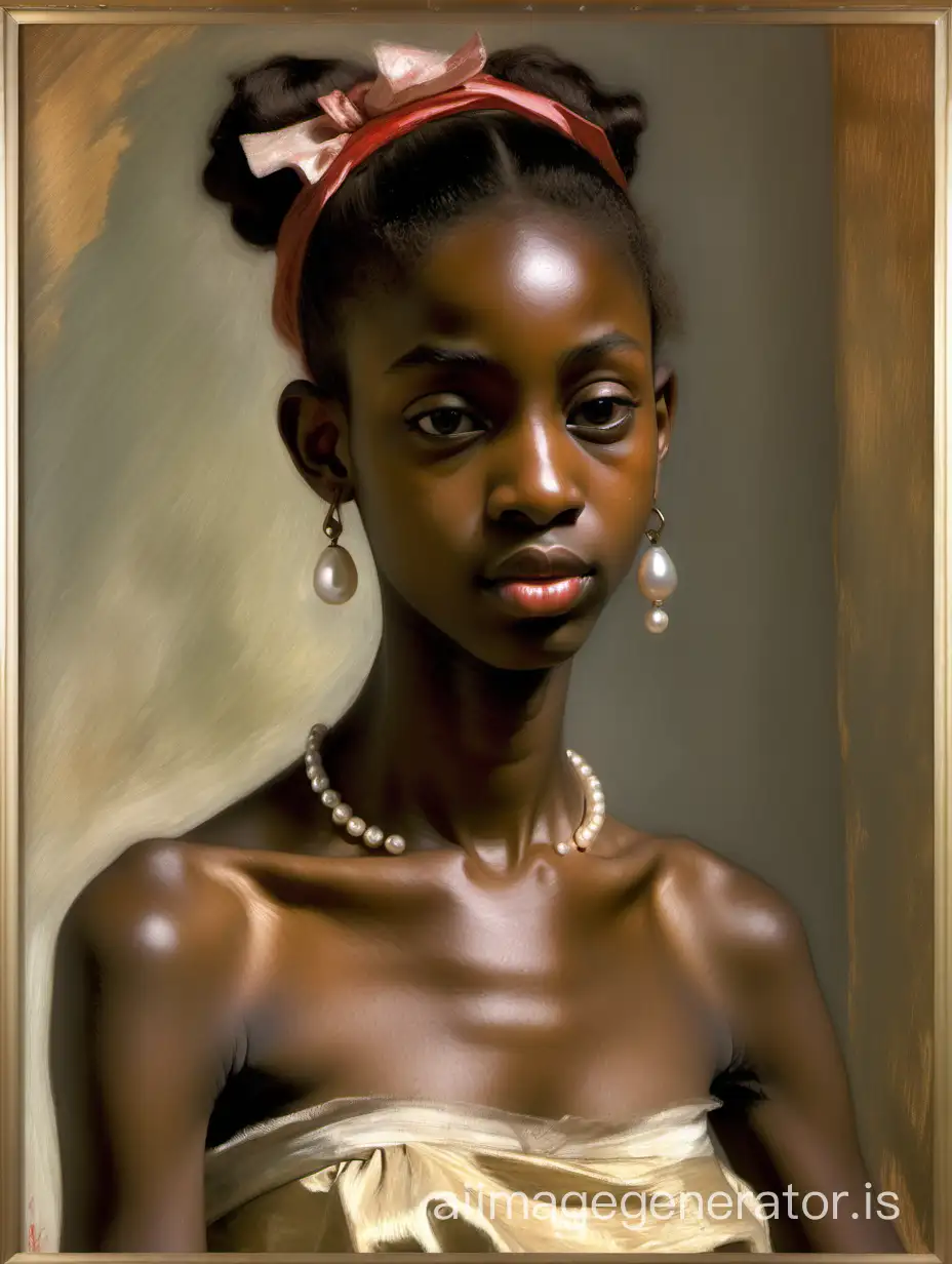 Degas Inspired Digital Art Nude Haitian Princess with Pearls and Unique  Features | AI Image Generator