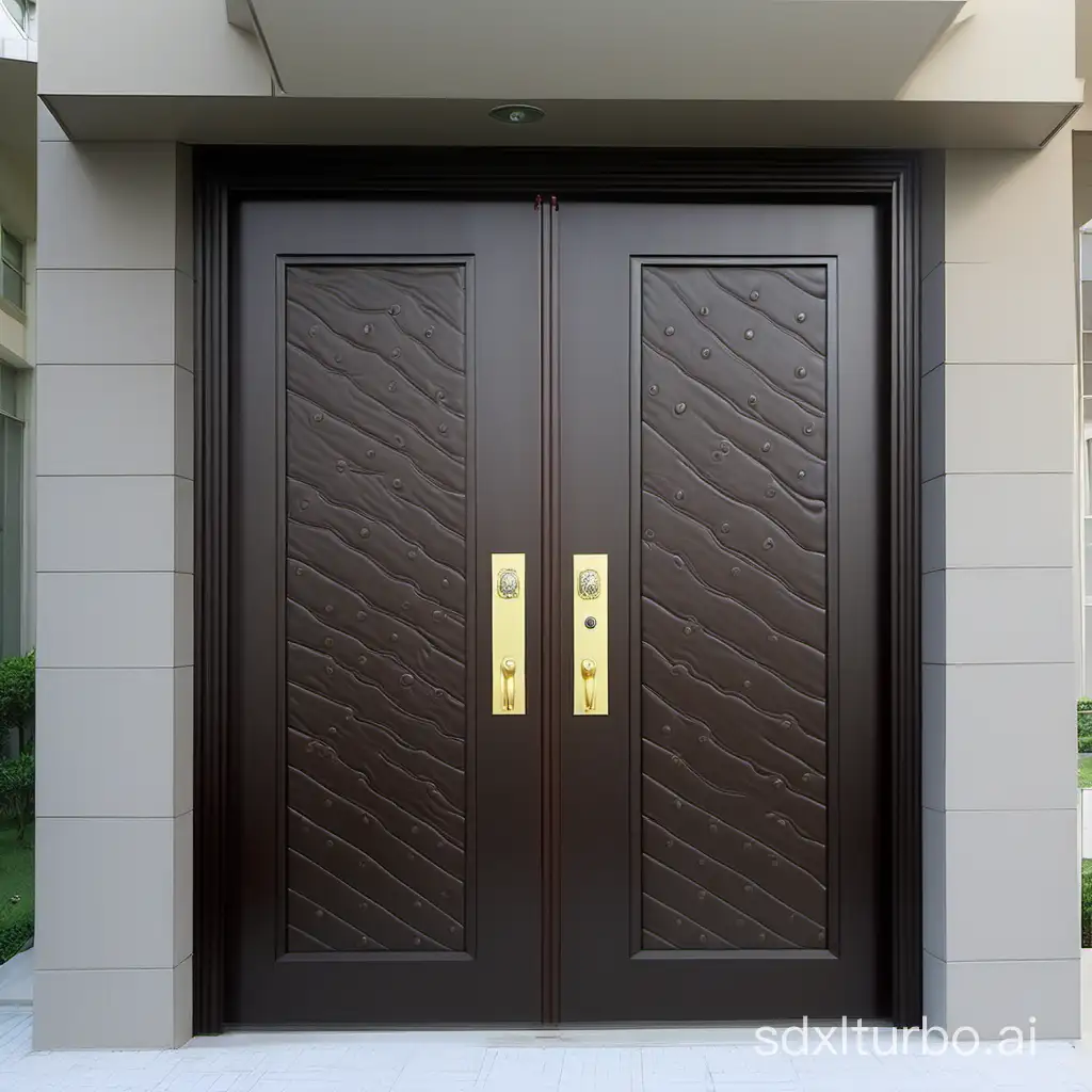 Fully aluminum double-opening armored door