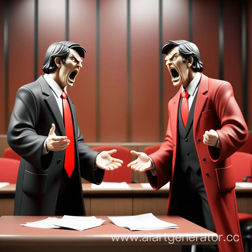 Closing Arguments in red and black colour