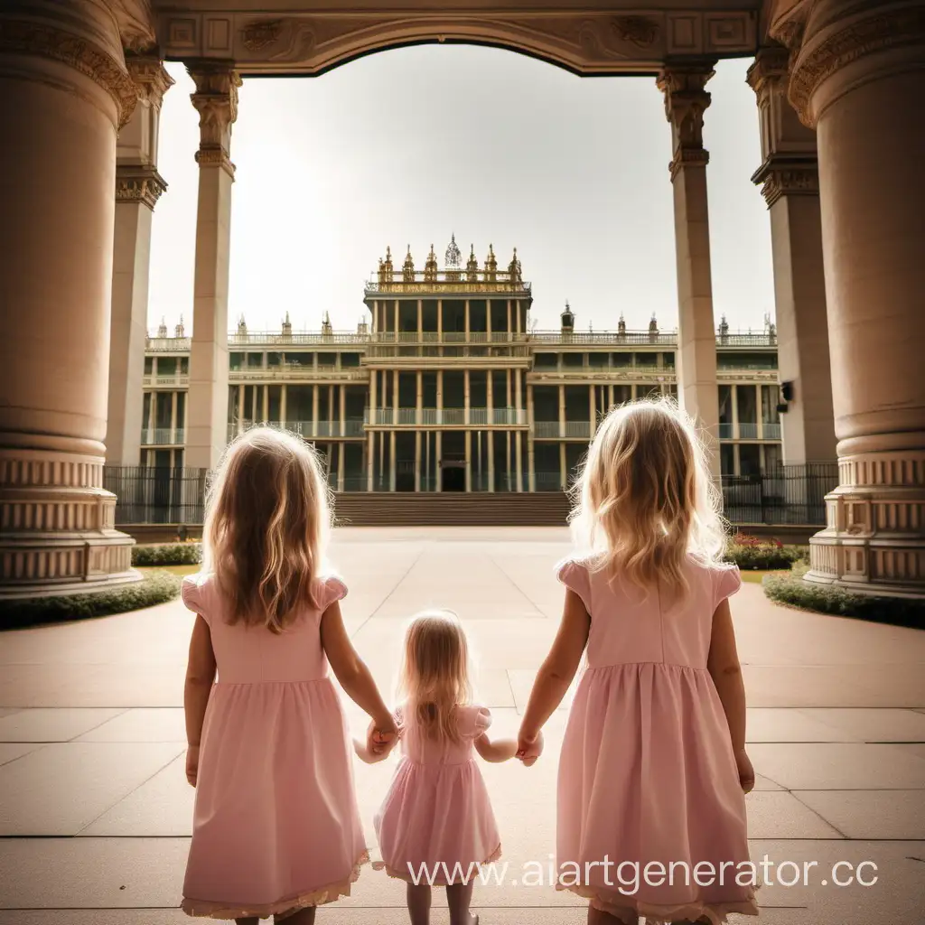 twin girls and palace