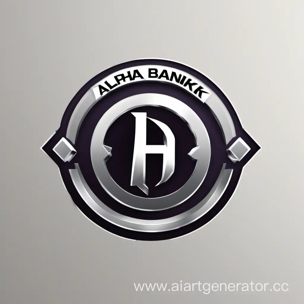 Сгенерируй логотип Альфа Банка в игровом стиле, без водяных знаков