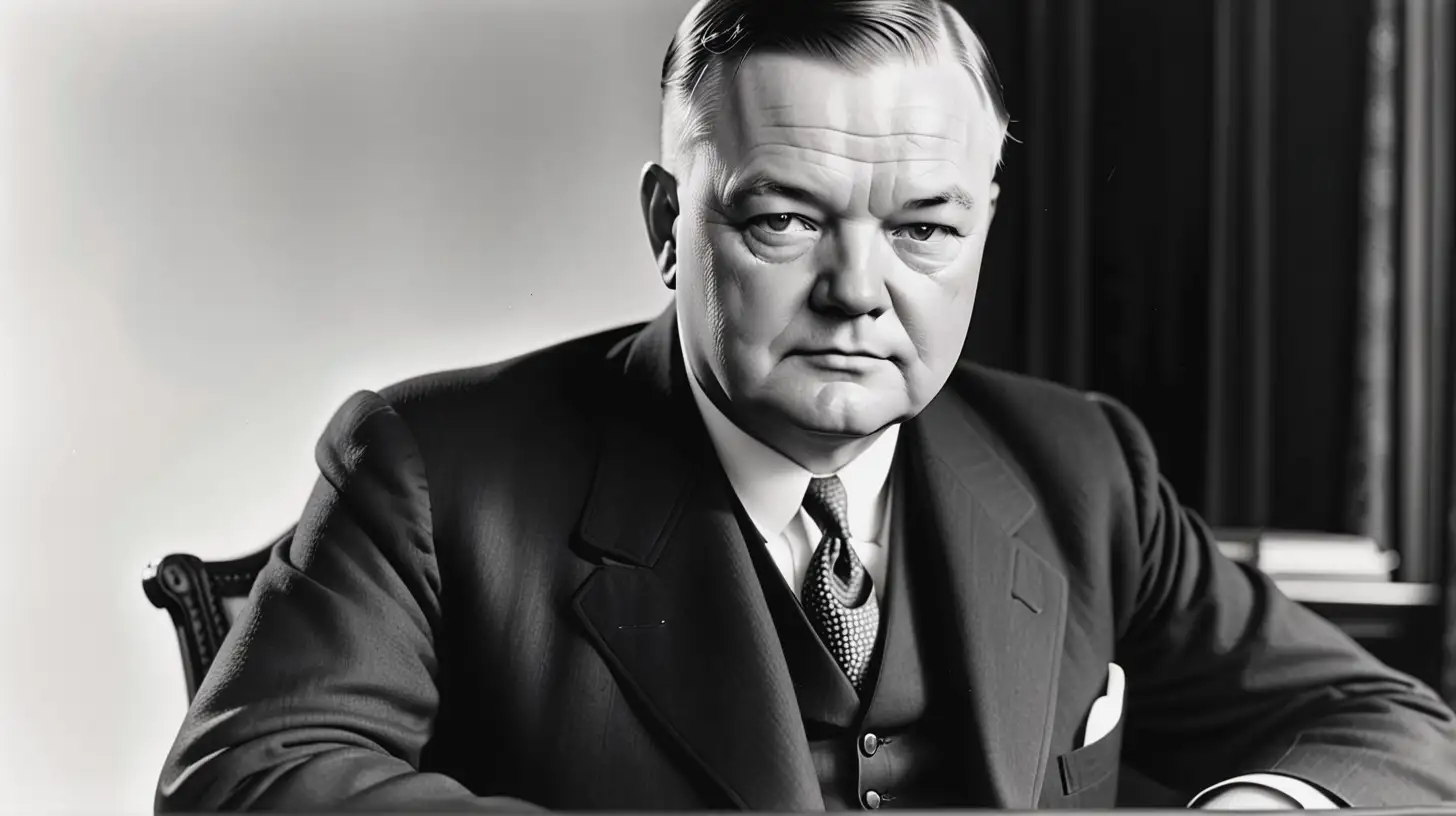 Herbert Hoover 31st President of the United States in Official Portrait