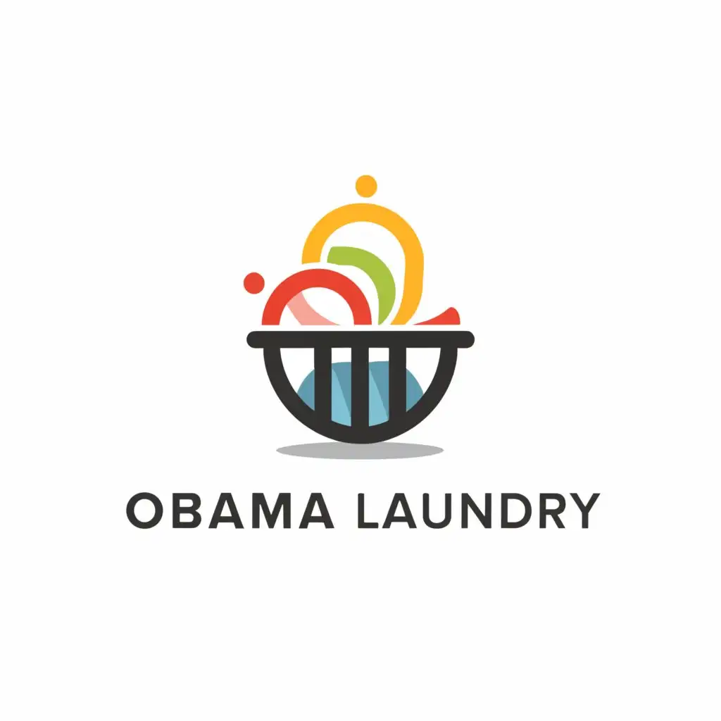 a logo design,with the text "Obama Laundry", main symbol:laundry,Minimalistic,be used in Home Family industry,clear background