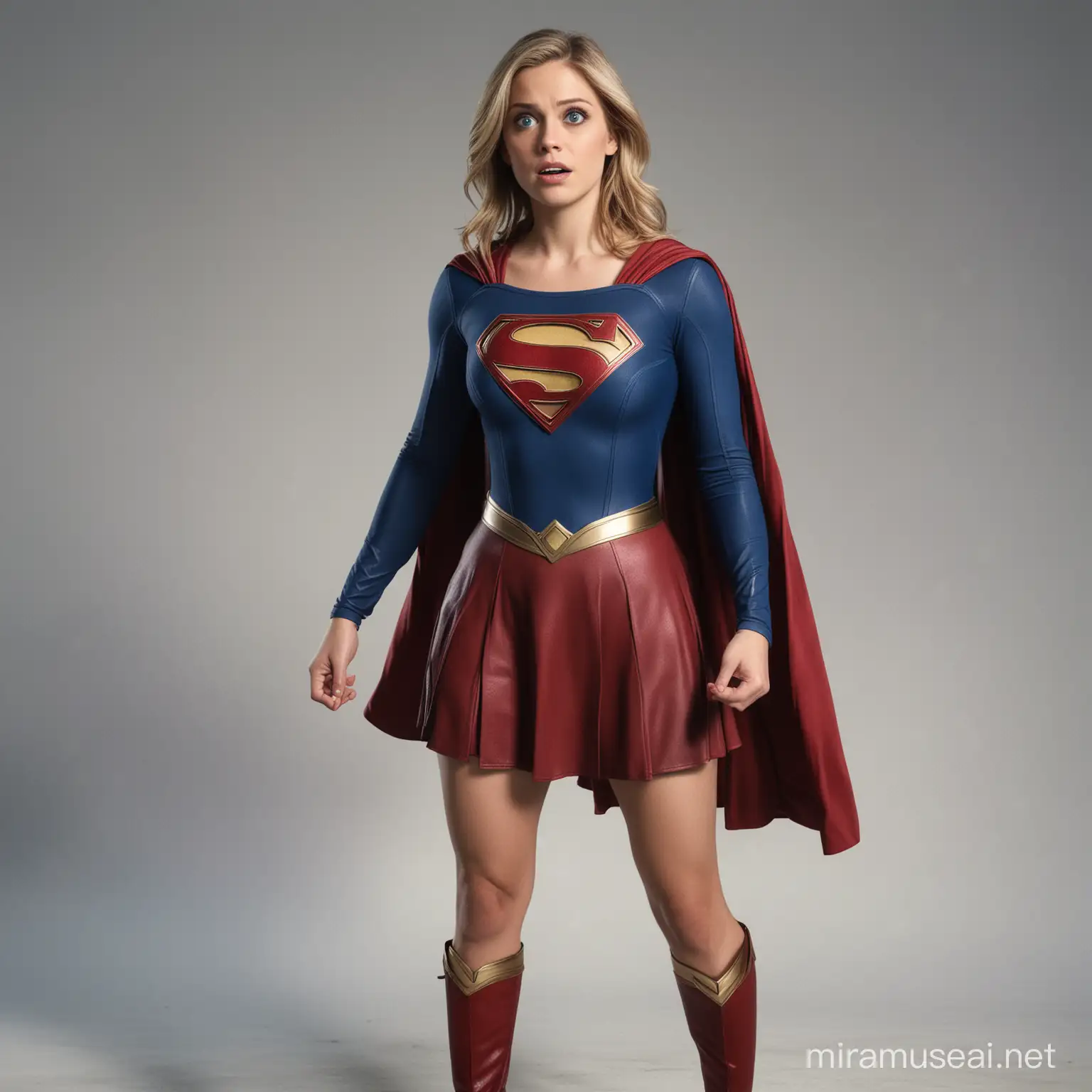 Wideeyed Supergirl in Astonishment