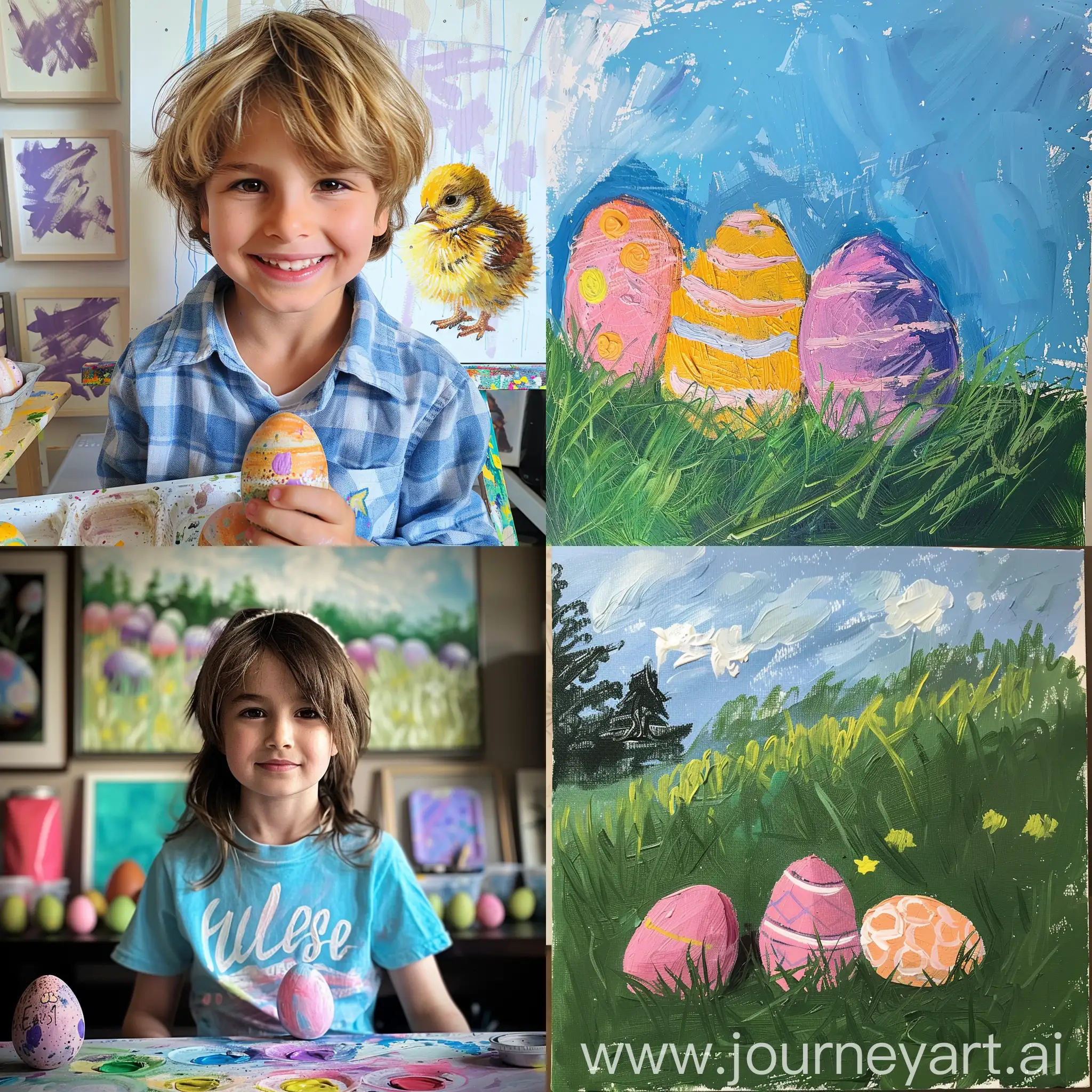 Colorful-Easter-Egg-Painting-by-a-10YearOld-Artist