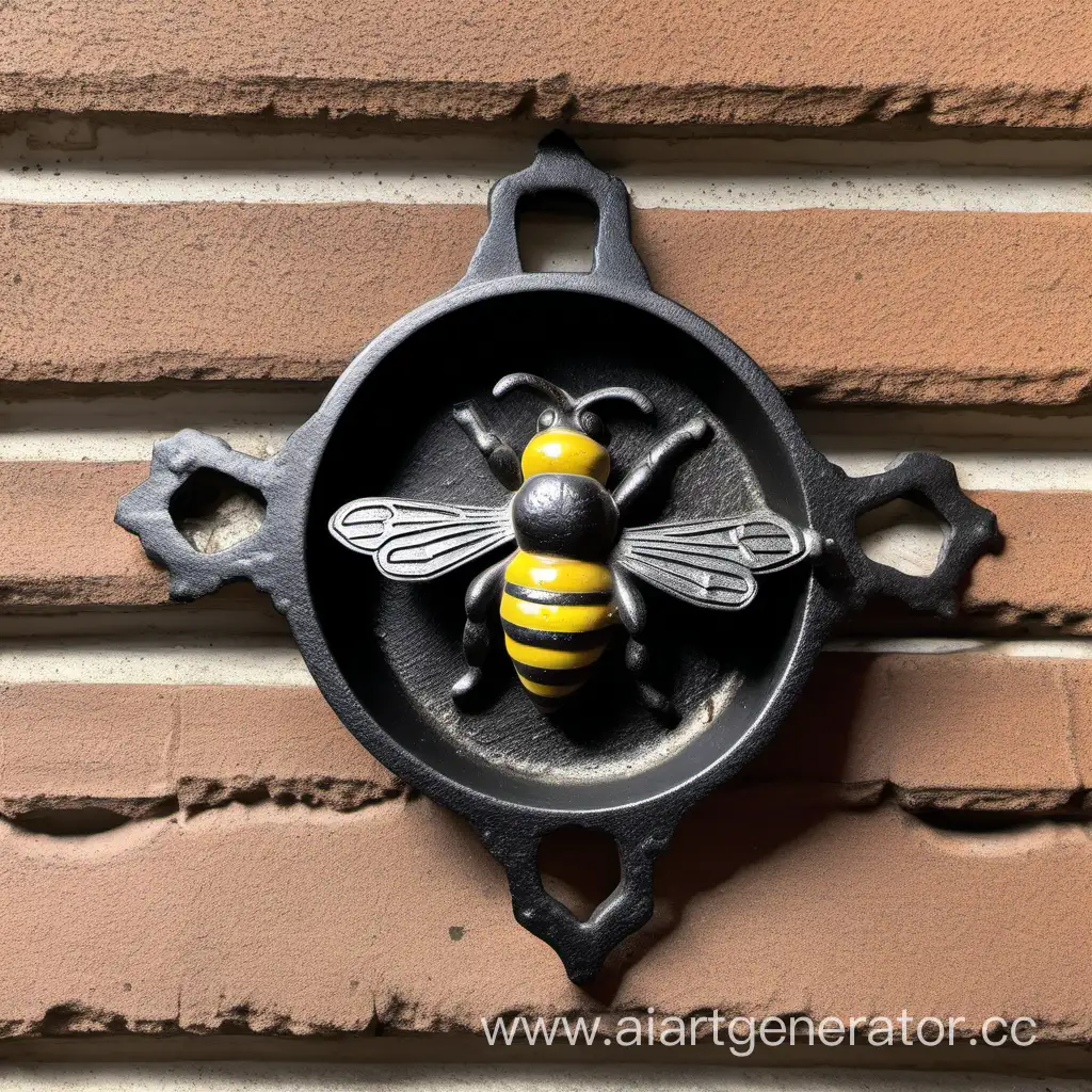Vintage-Cast-Iron-Iron-with-Bee-Perched