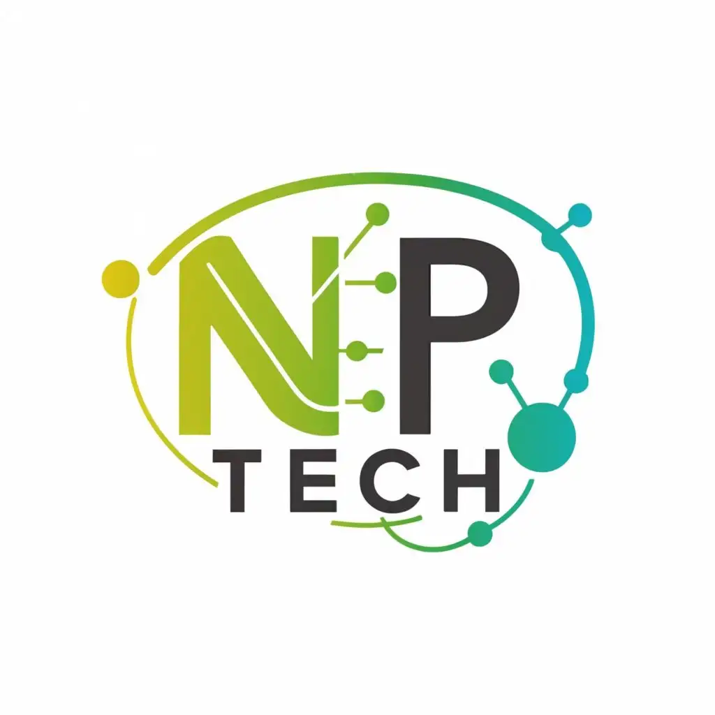 logo, internet, with the text "N.P Tech", typography, be used in Technology industry