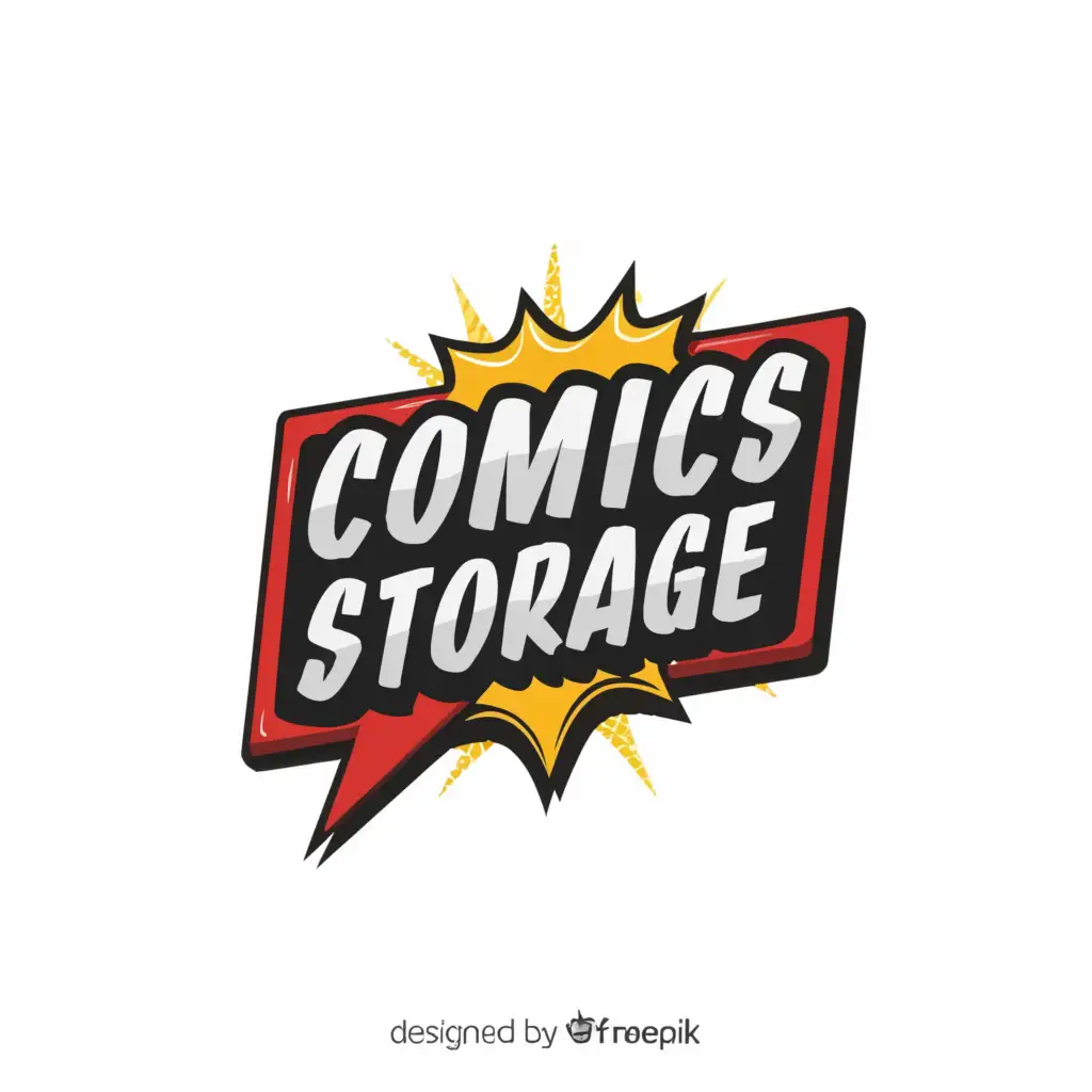 a logo design,with the text "comics storage", main symbol:comics,Moderate,be used in Restaurant industry,clear background