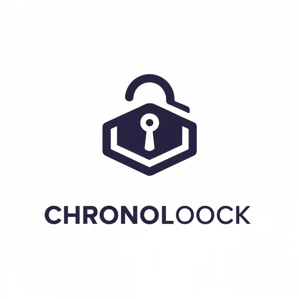 a logo design,with the text "chronolock", main symbol:Lock,Moderate,be used in Technology industry,clear background