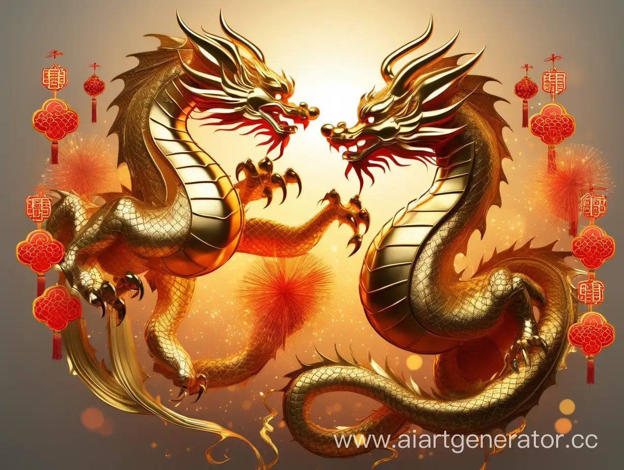 Golden-Glow-Knight-Dragons-Celebrate-Chinese-New-Year