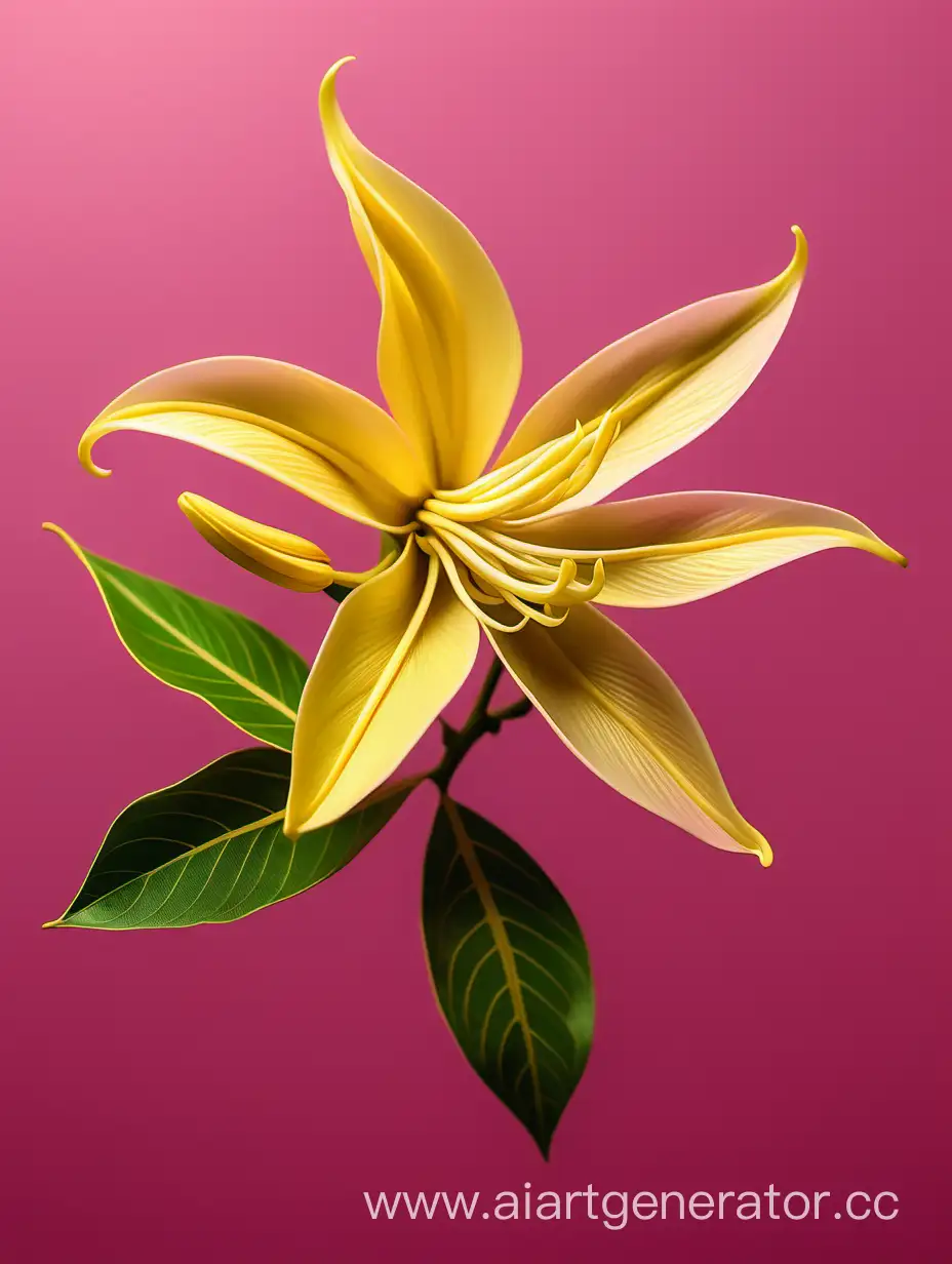ylang flower 8k on pink background 