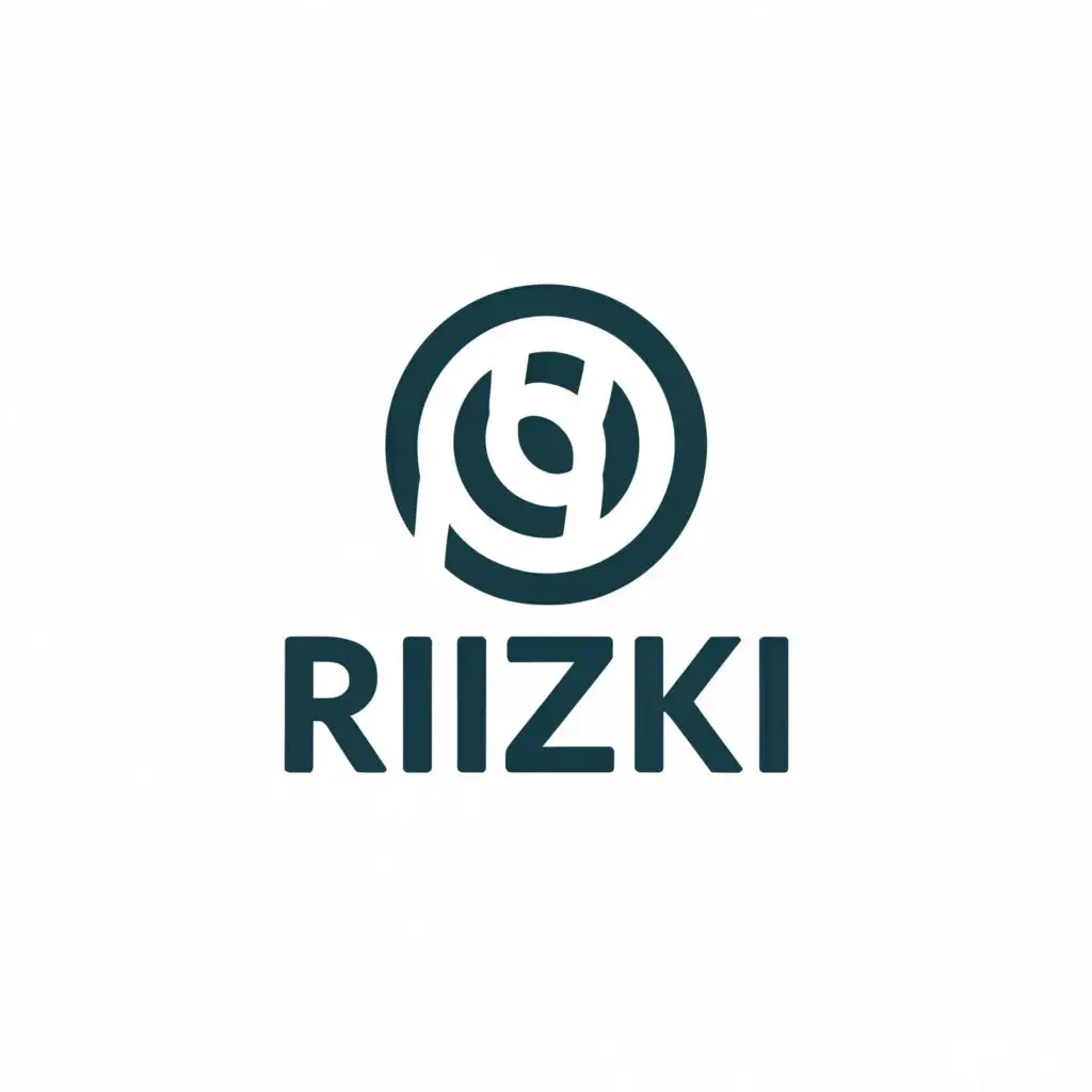 a logo design,with the text "Rizki", main symbol:Rizki,Minimalistic,clear background