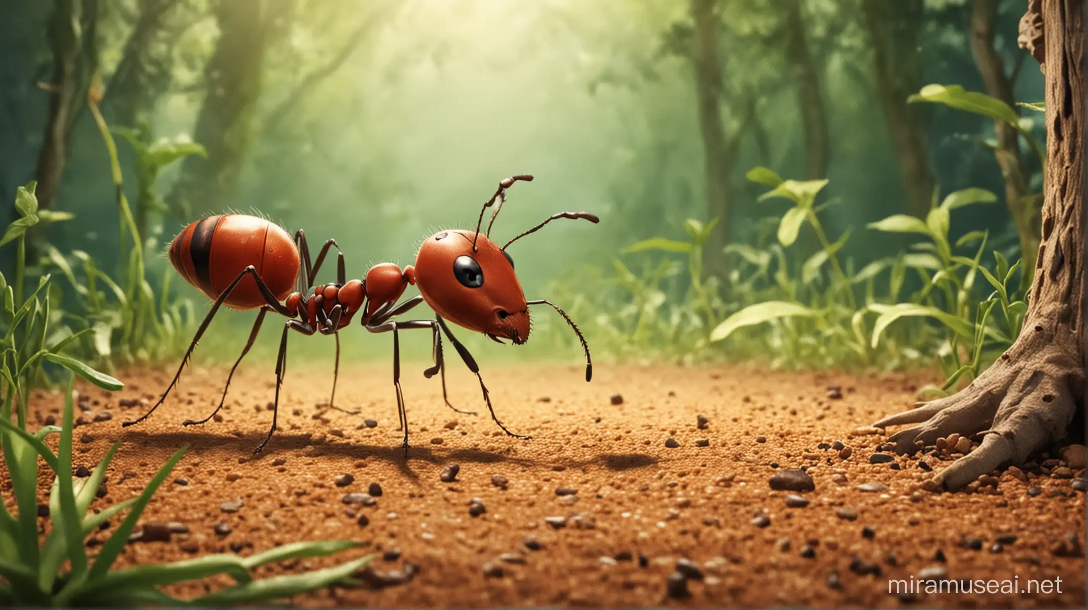 Adventurous Ants Explore a Colorful World