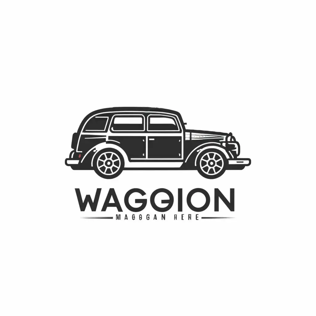 logo, car, with the text "Wagon", typography, be used in Automotive industry