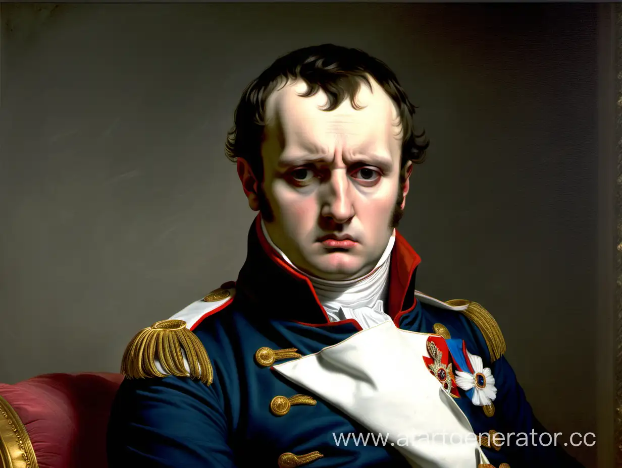 грустный Наполеон Бонапарт

