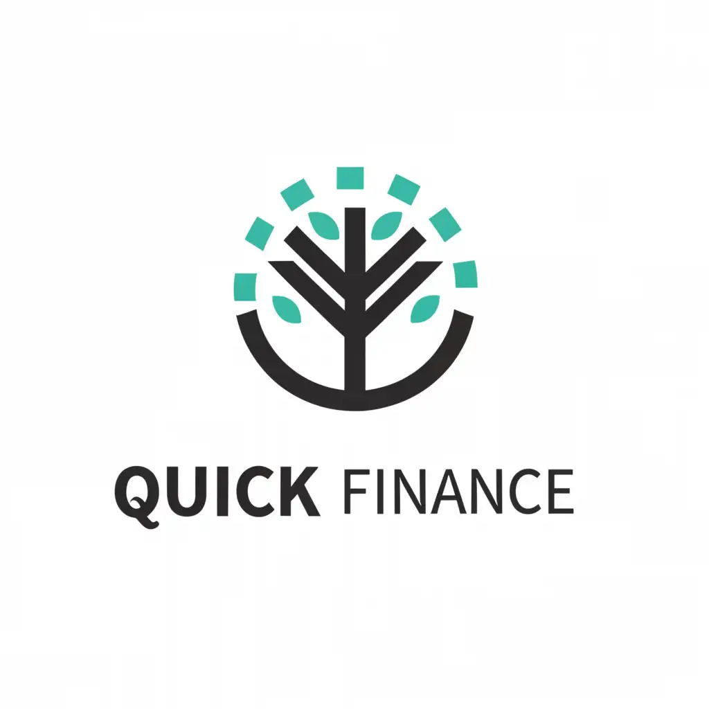 a logo design,with the text "Quick Finance", main symbol:Tree Growth,Minimalistic,be used in Finance industry,clear background