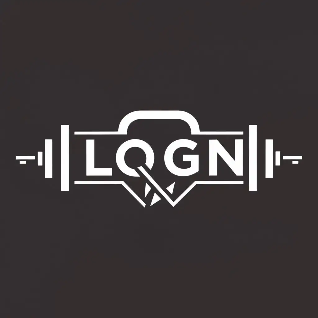a logo design,with the text "Login", main symbol:Dumbbell,Moderate,be used in Sports Fitness industry,clear background
