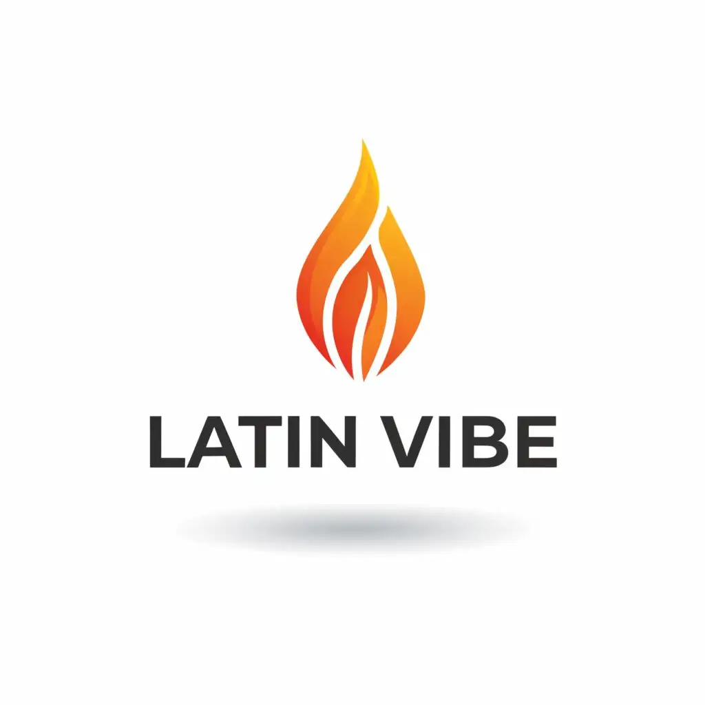 a logo design,with the text "Latin Vibe", main symbol:Fire,Minimalistic,be used in Events industry,clear background
