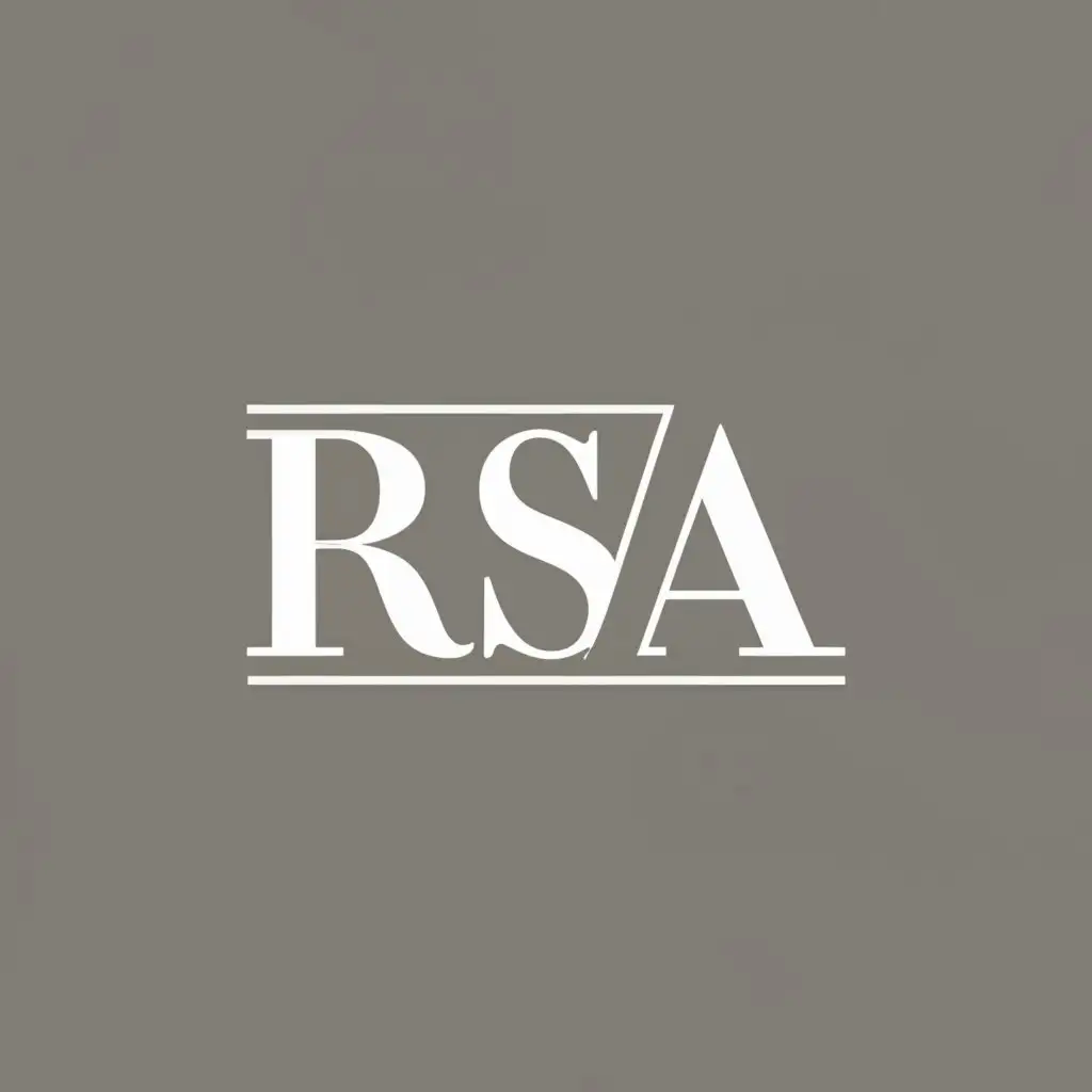 a logo design,with the text "Rsa", main symbol:R,Moderate,clear background