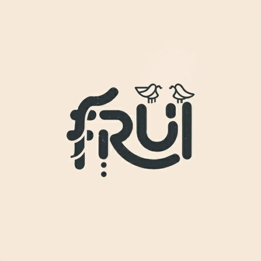 a logo design,with the text "FRUI", main symbol:SMILE WITH 2 DOYS ON IT,Moderate,clear background
