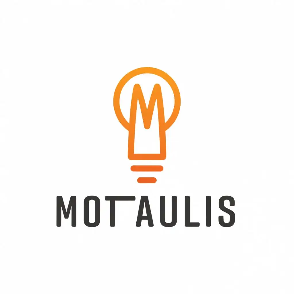 a logo design,with the text "Motaulis", main symbol:bulb,Minimalistic,be used in Education industry,clear background