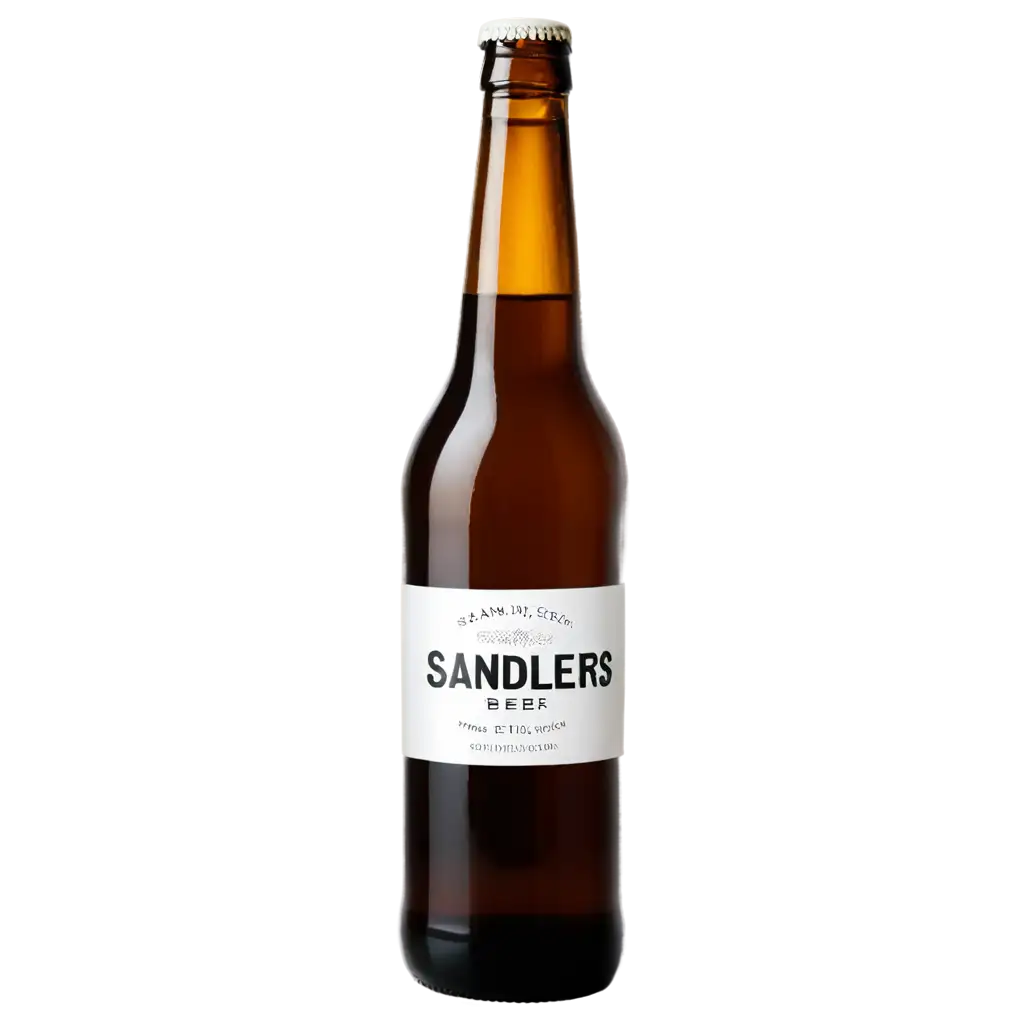 Create-HighQuality-Beer-Bottle-PNG-with-Sandlers-Custom-Label-for-Enhanced-Visual-Appeal
