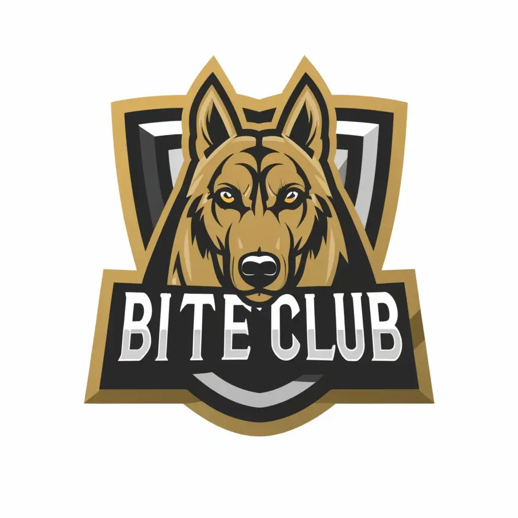 a logo design,with the text 'Bite Club', main symbol:Belgian Malinois,complex,be used in Animals Pets industry,clear background