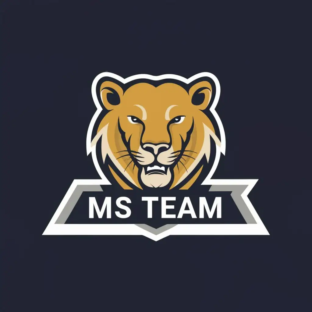 LOGO-Design-for-MS-Team-Powerful-Lioness-Emblem-with-Striking-Typography-for-Entertainment-Industry