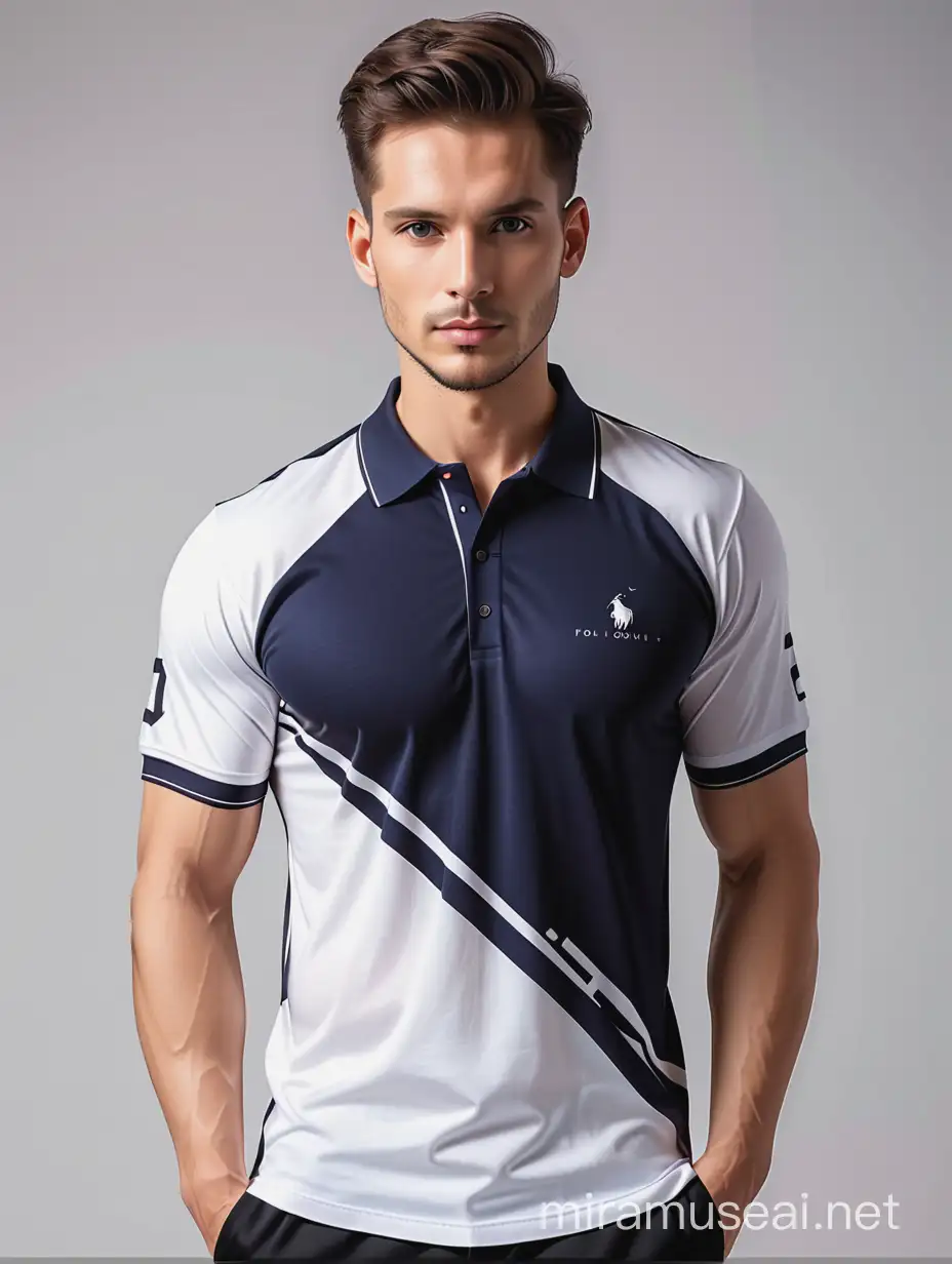 Abstract Formal Business Polo TShirt Jersey Design for Elegant Attire