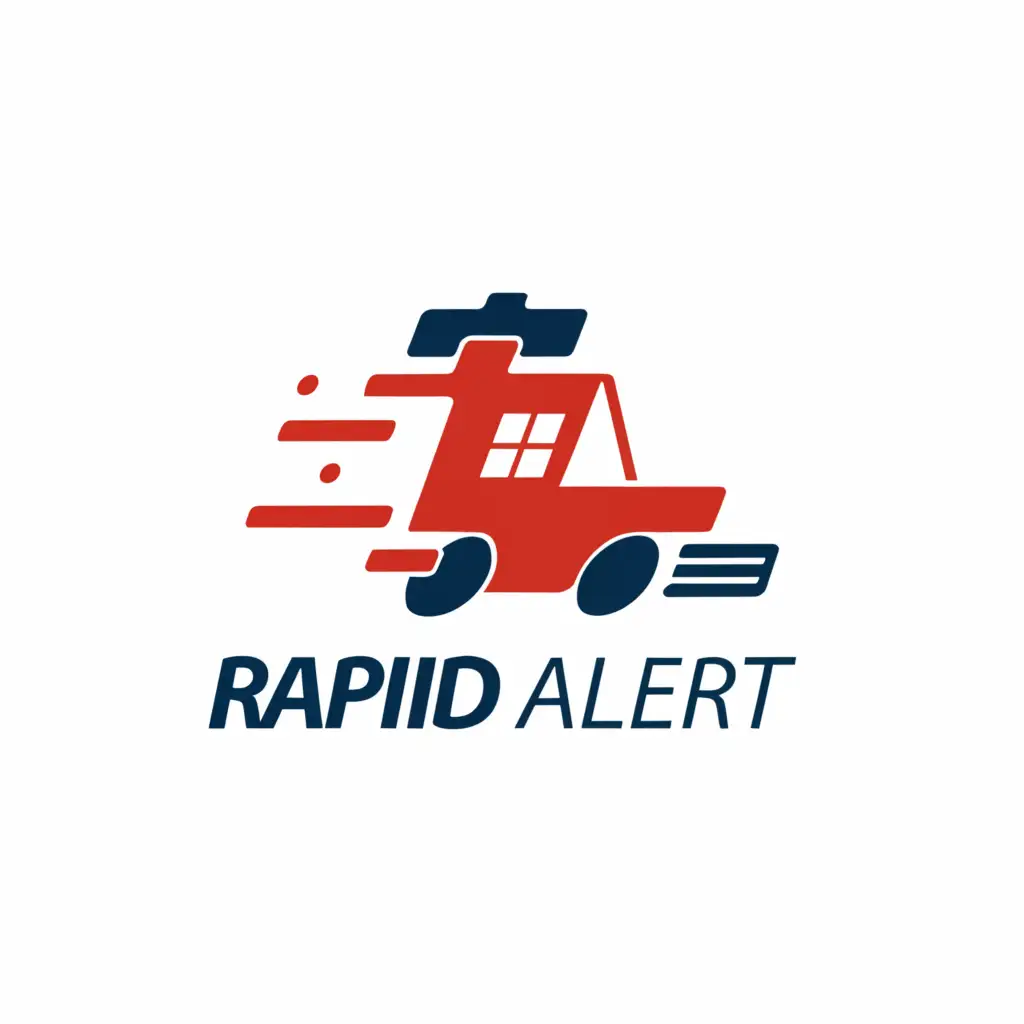 a logo design,with the text "Rapid Alert", main symbol:Ambulance,Moderate,be used in Medical Dental industry,clear background