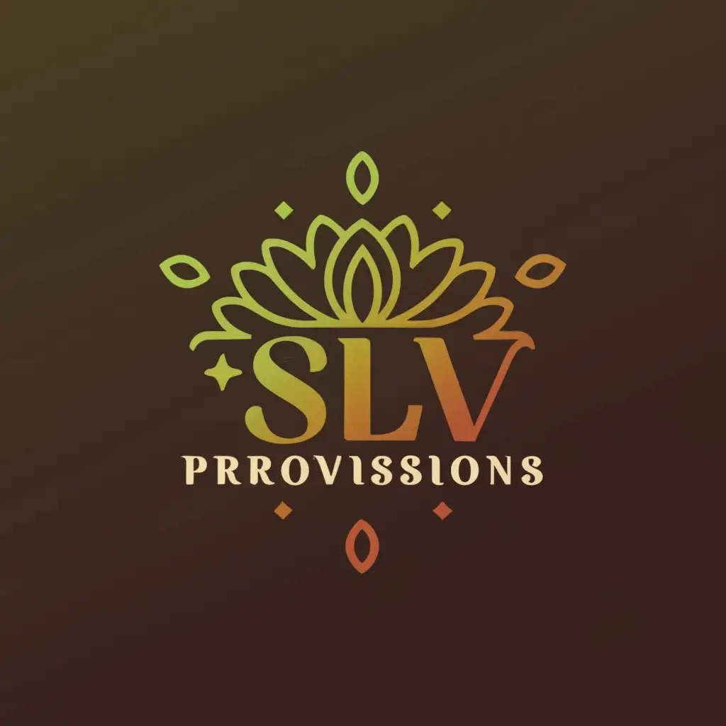 a logo design,with the text "SLV PROVISIONS"