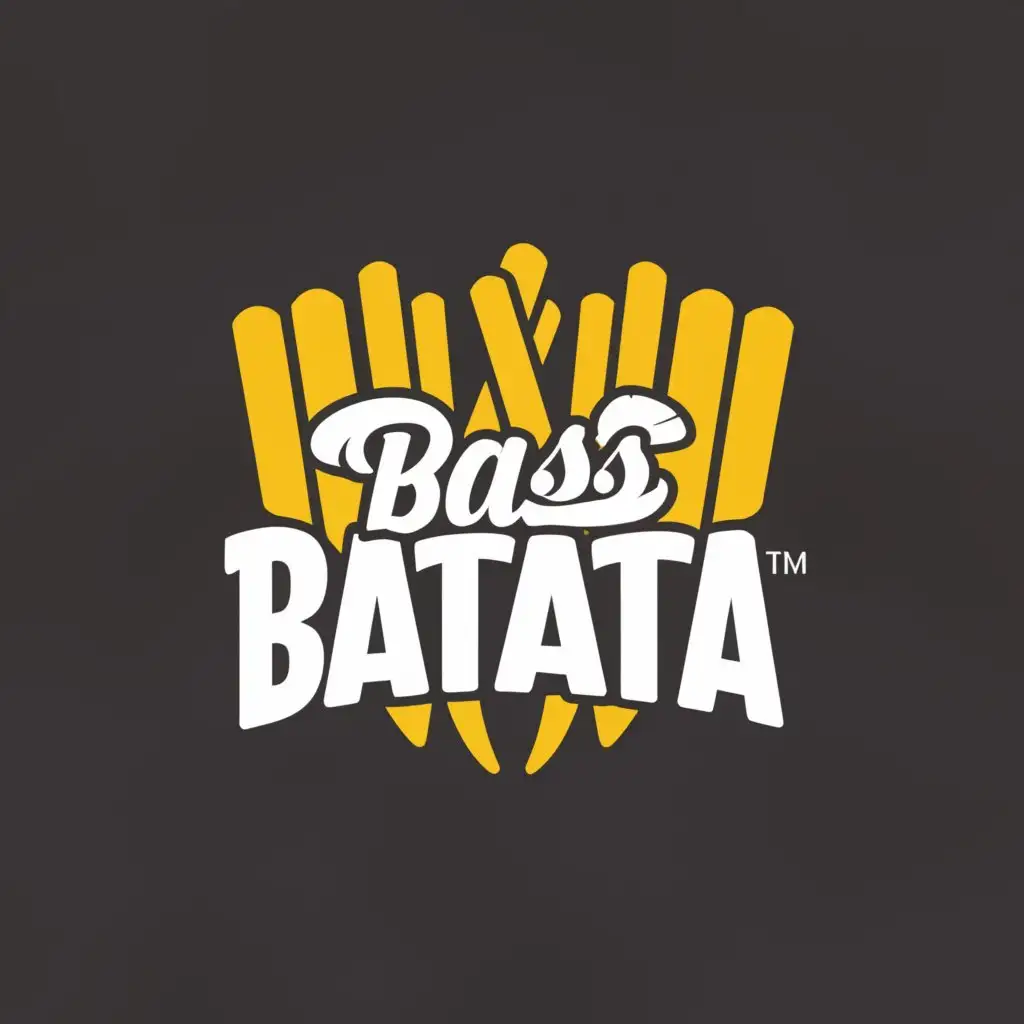 LOGO-Design-for-Bass-Batata-Creative-French-Fries-Symbol-on-Clear-Background