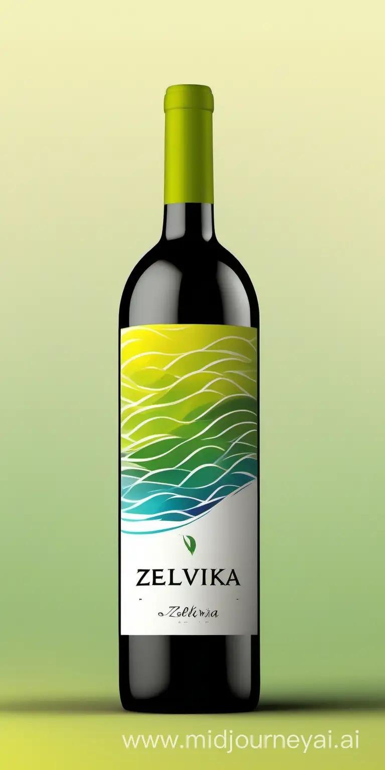 Elegant Hibernal Wine Label with Organic Light Wave Design