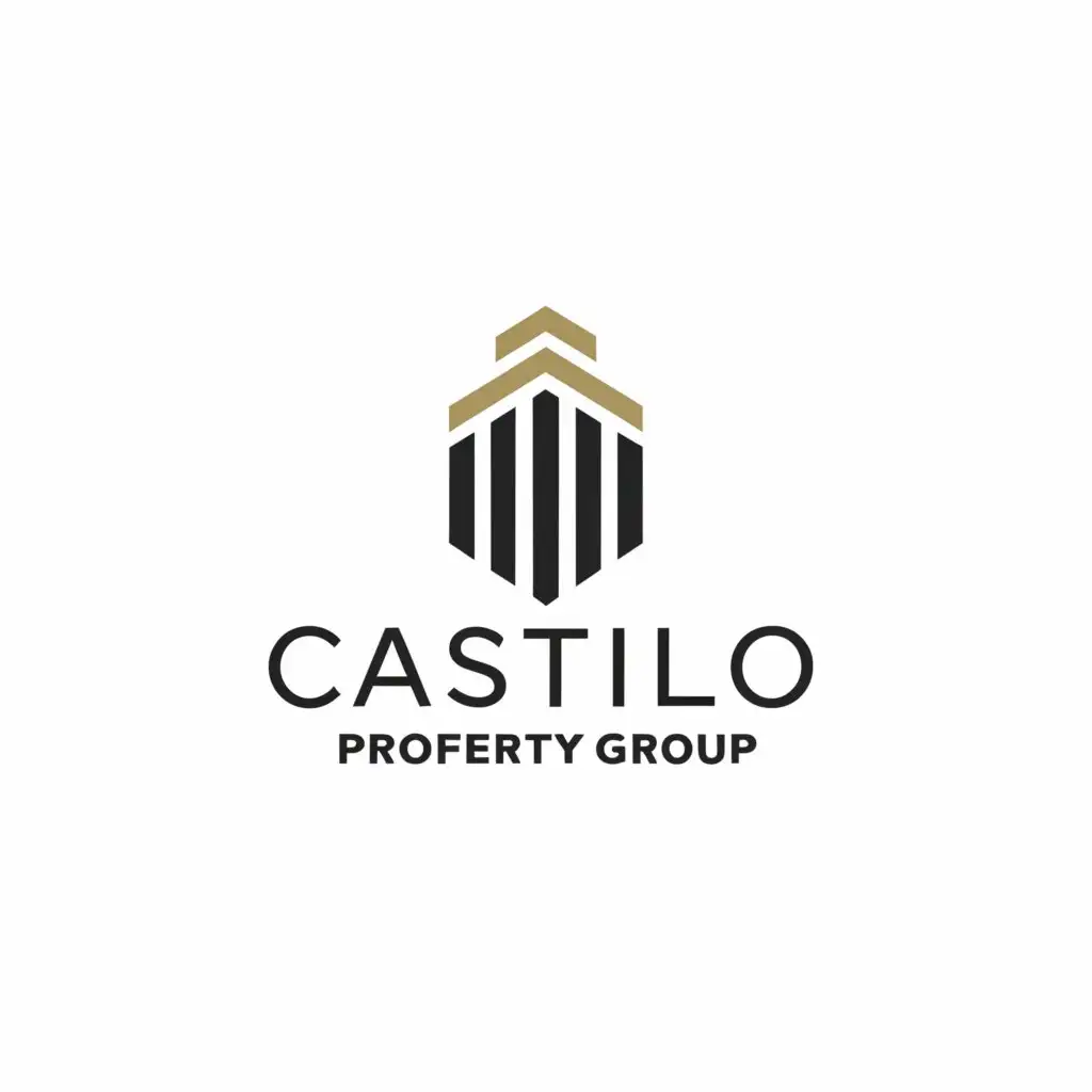 a logo design,with the text "Castillo Property Group", main symbol:Castle,Minimalistic,be used in Finance industry,clear background
