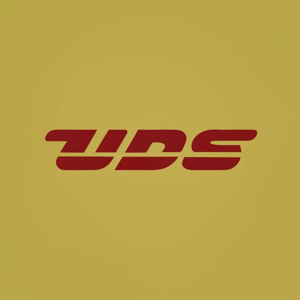 logo, Logo that resembles the DHL logo, with the text "Uds Box", typography, be used in Travel industry of Delivery 