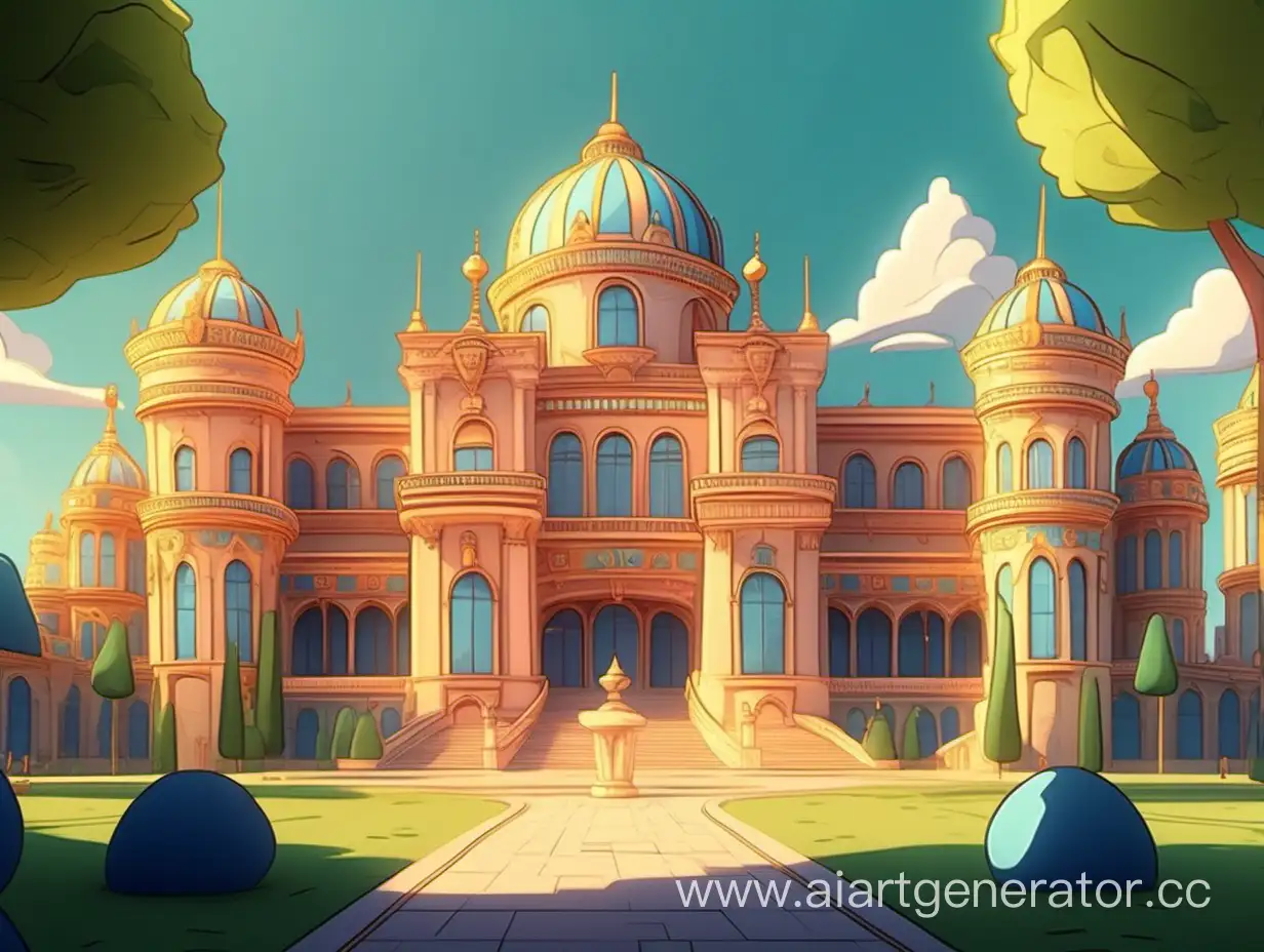 cartoon style, 8k, a palace
