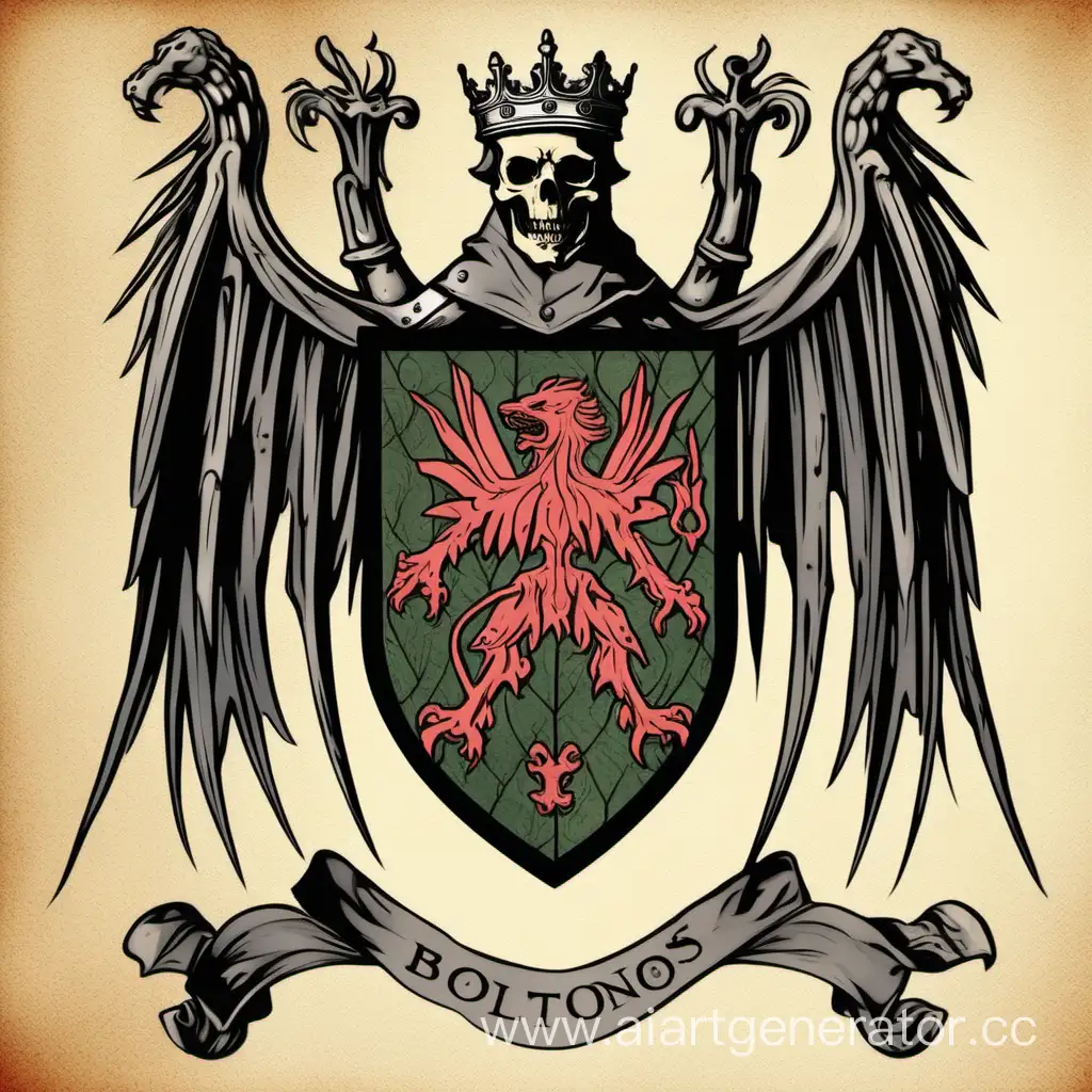 Medieval-Style-Coat-of-Arms-with-Flayed-Figure-Game-of-Thrones-Inspired-Art