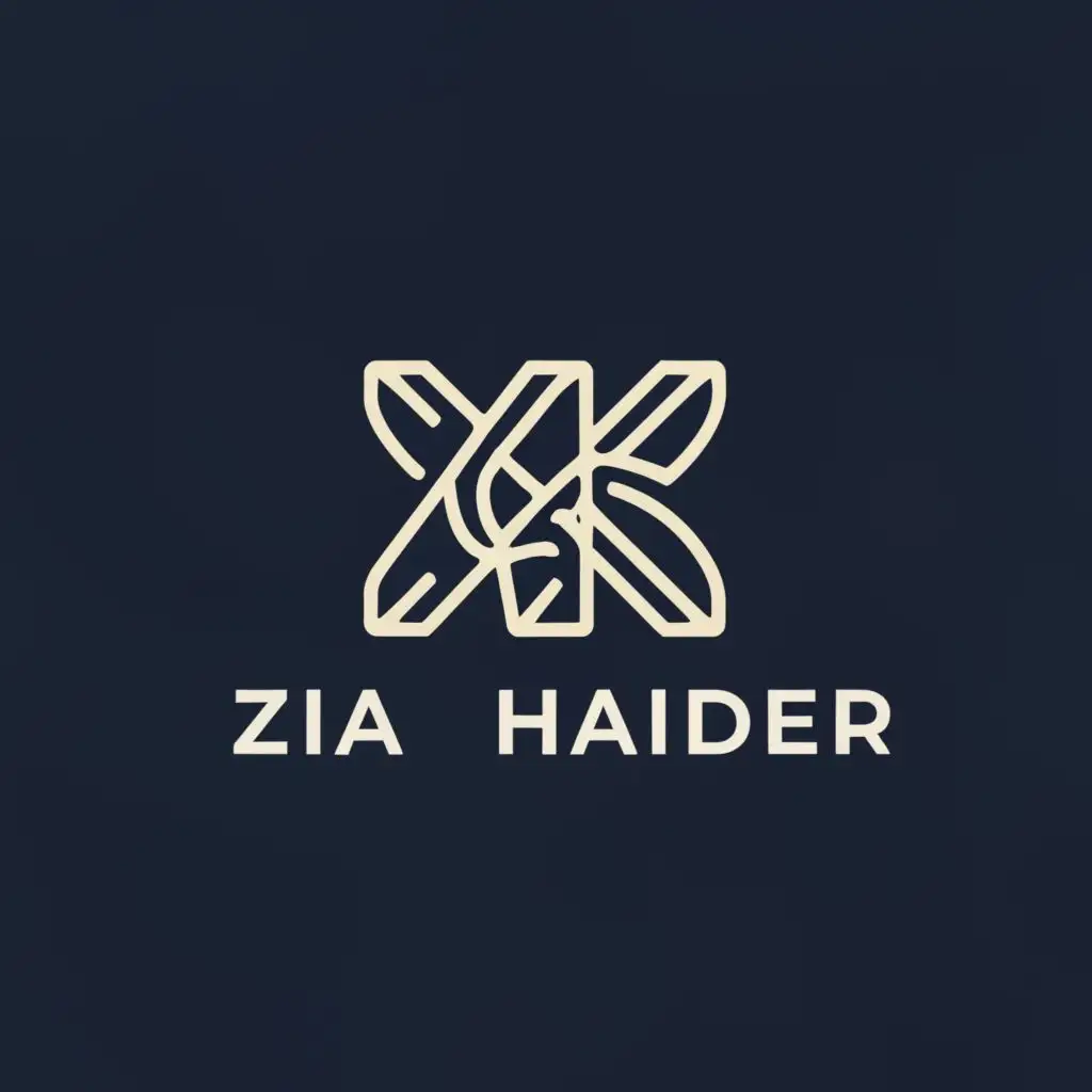 a logo design,with the text "Zia Haider", main symbol:Designing,Moderate,clear background