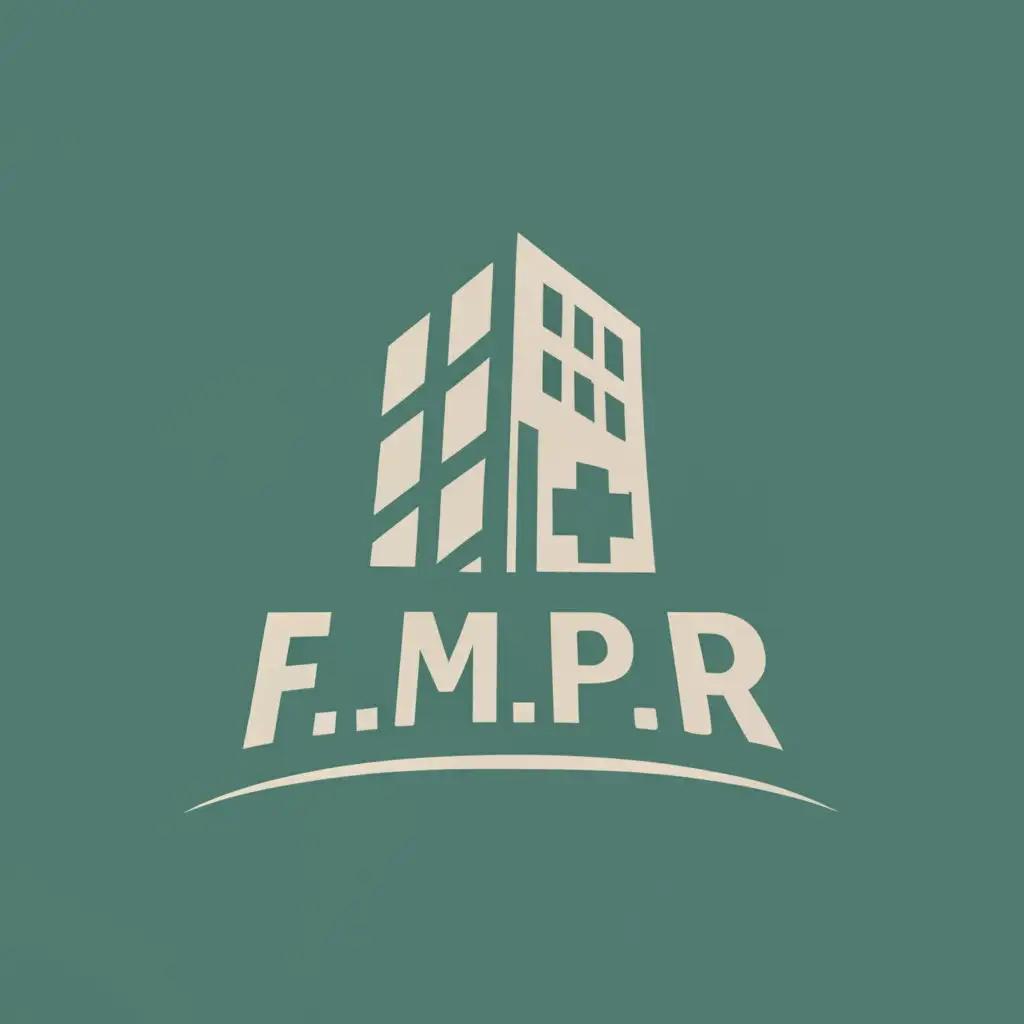 logo, logo, perspective logo of a skyscraper and Moroccan door, with the text "F.M.P.R", typography, be used in health education